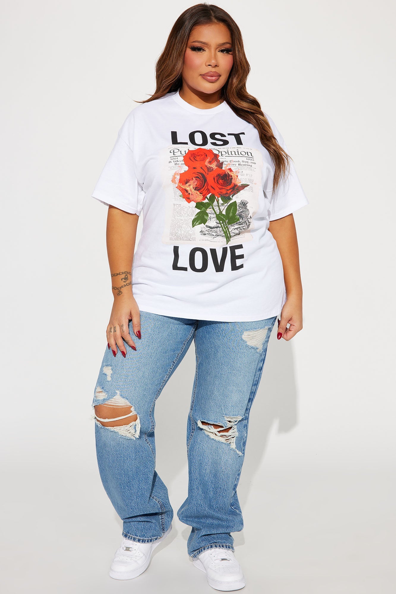 Lost In Love Graphic Tee - White