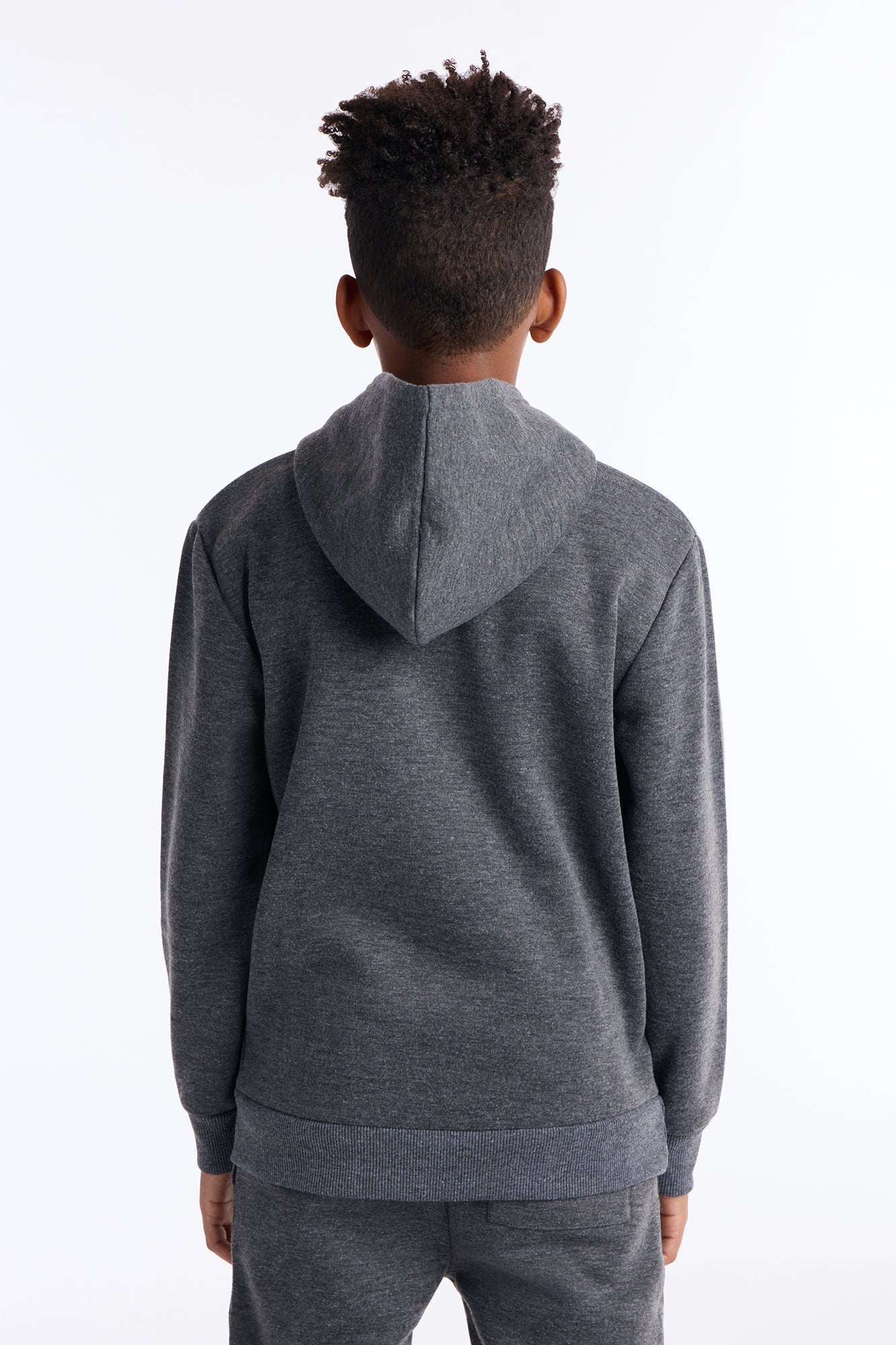 Mini Confidence Is Key Fleece Pullover Hoodie - Charcoal