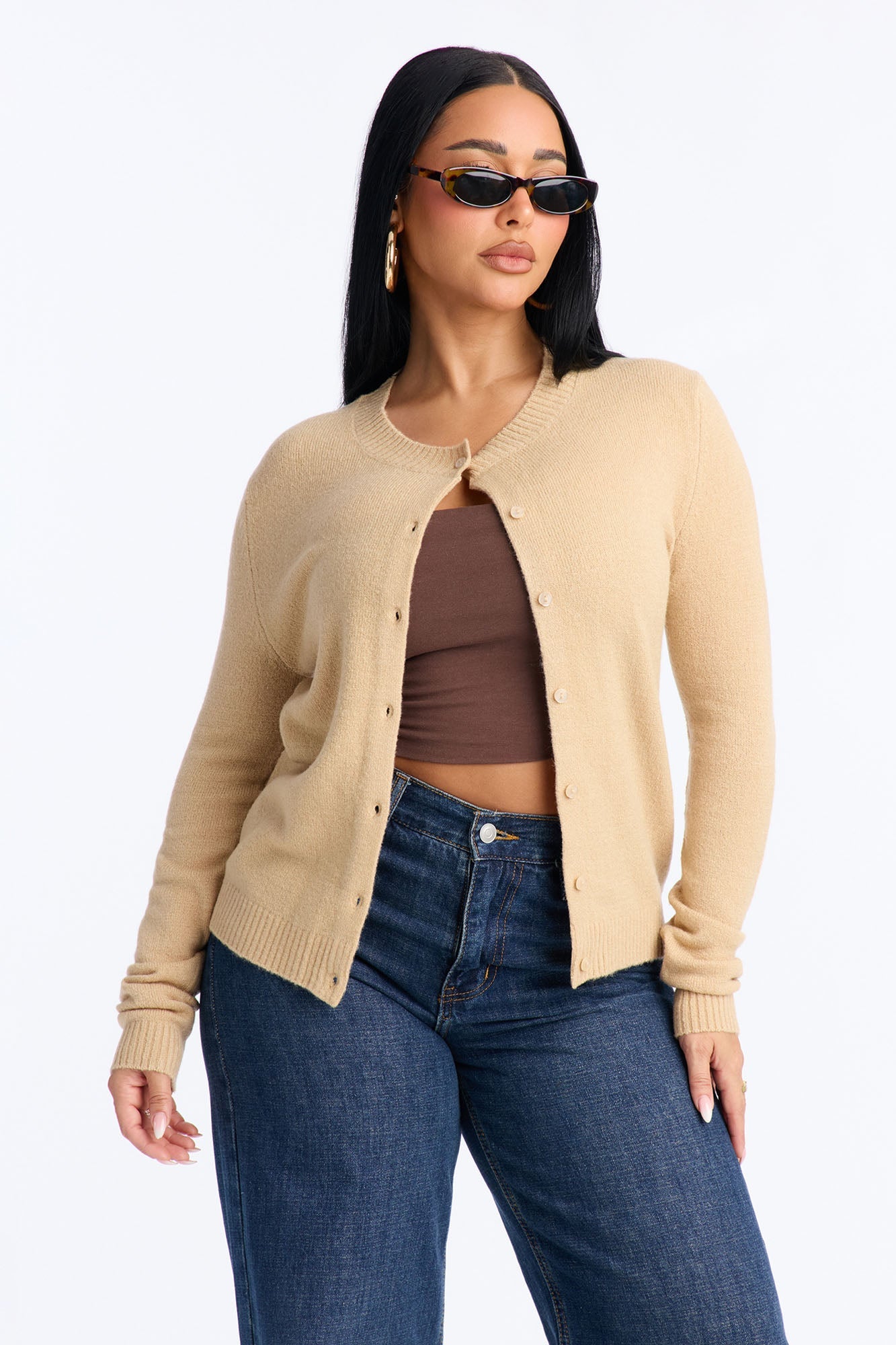 Comfort Club Cardigan - Taupe