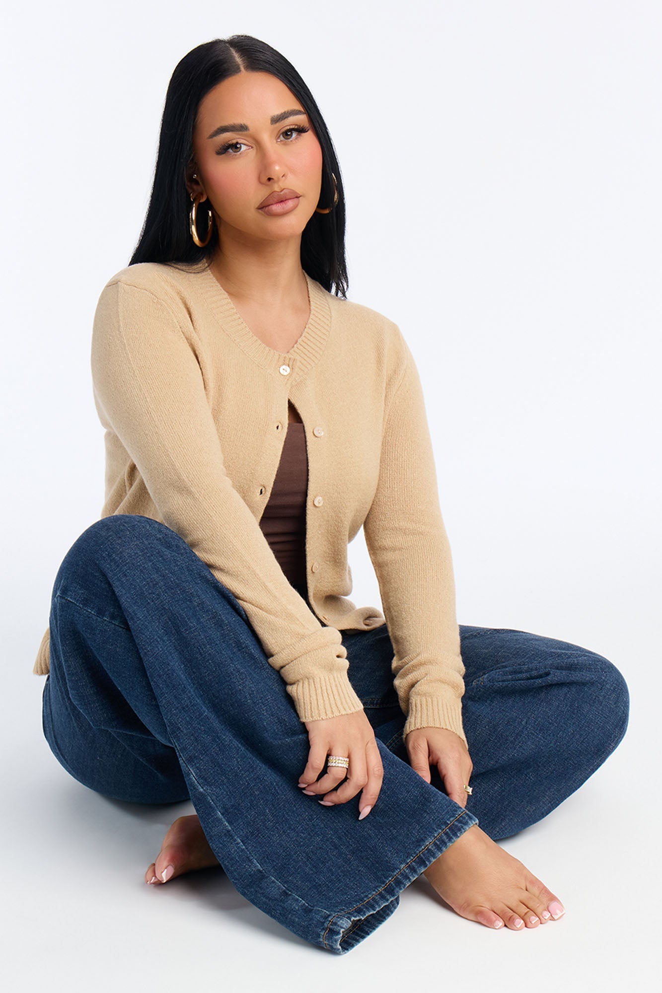 Comfort Club Cardigan - Taupe