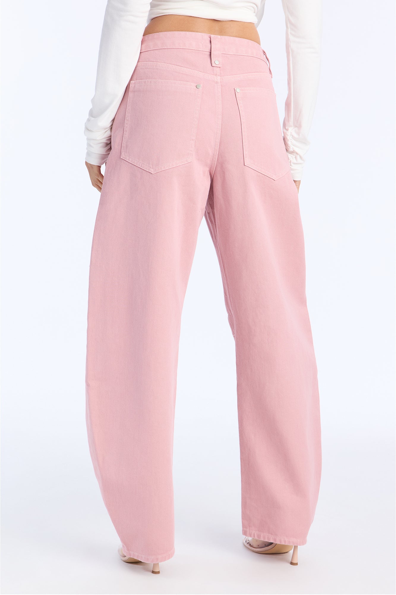 Famous Last Words Barrel Leg Jean - Pink