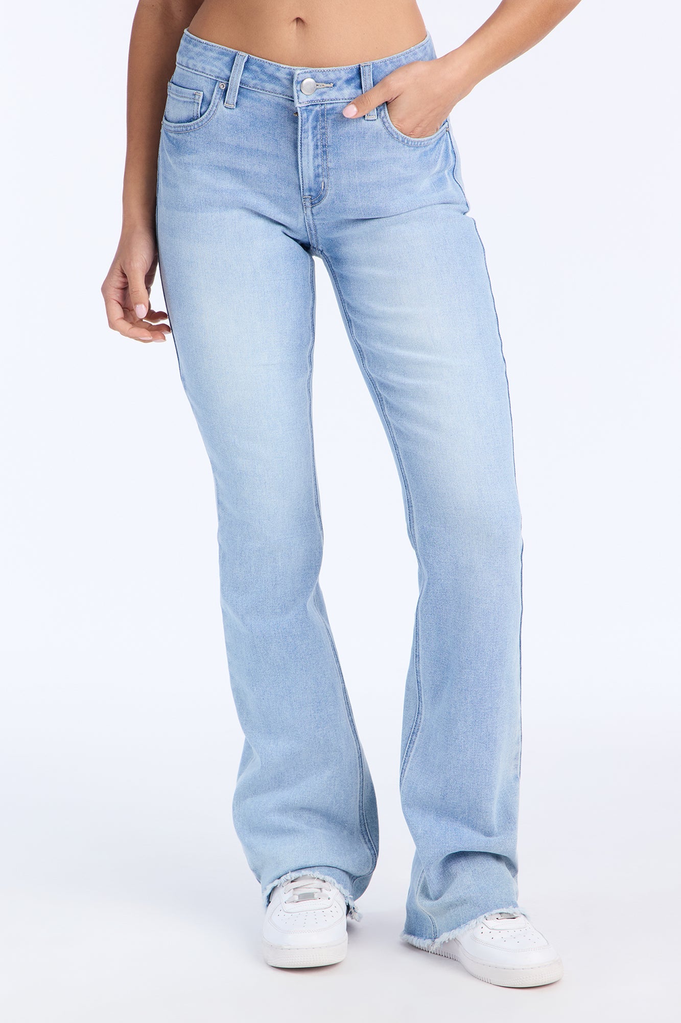 Smooth Touch Stretch Bootcut Jeans - Light Wash