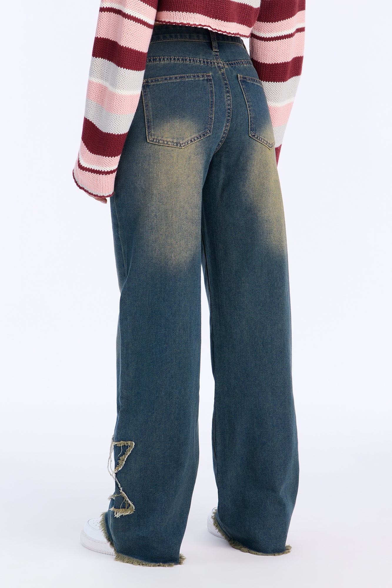 Brighter Than Stars Tinted Baggy Jeans - Dark Wash