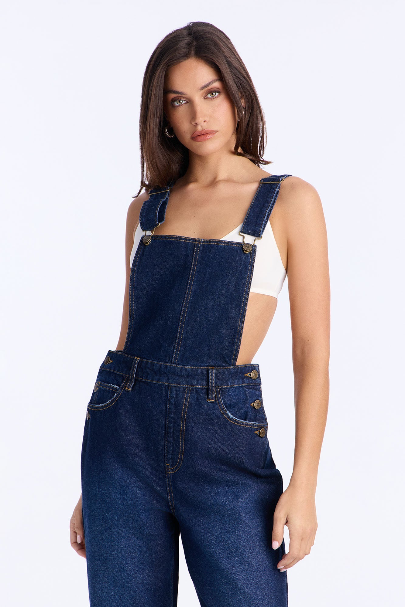 Norma Jean Iconic Overalls - Dark Denim