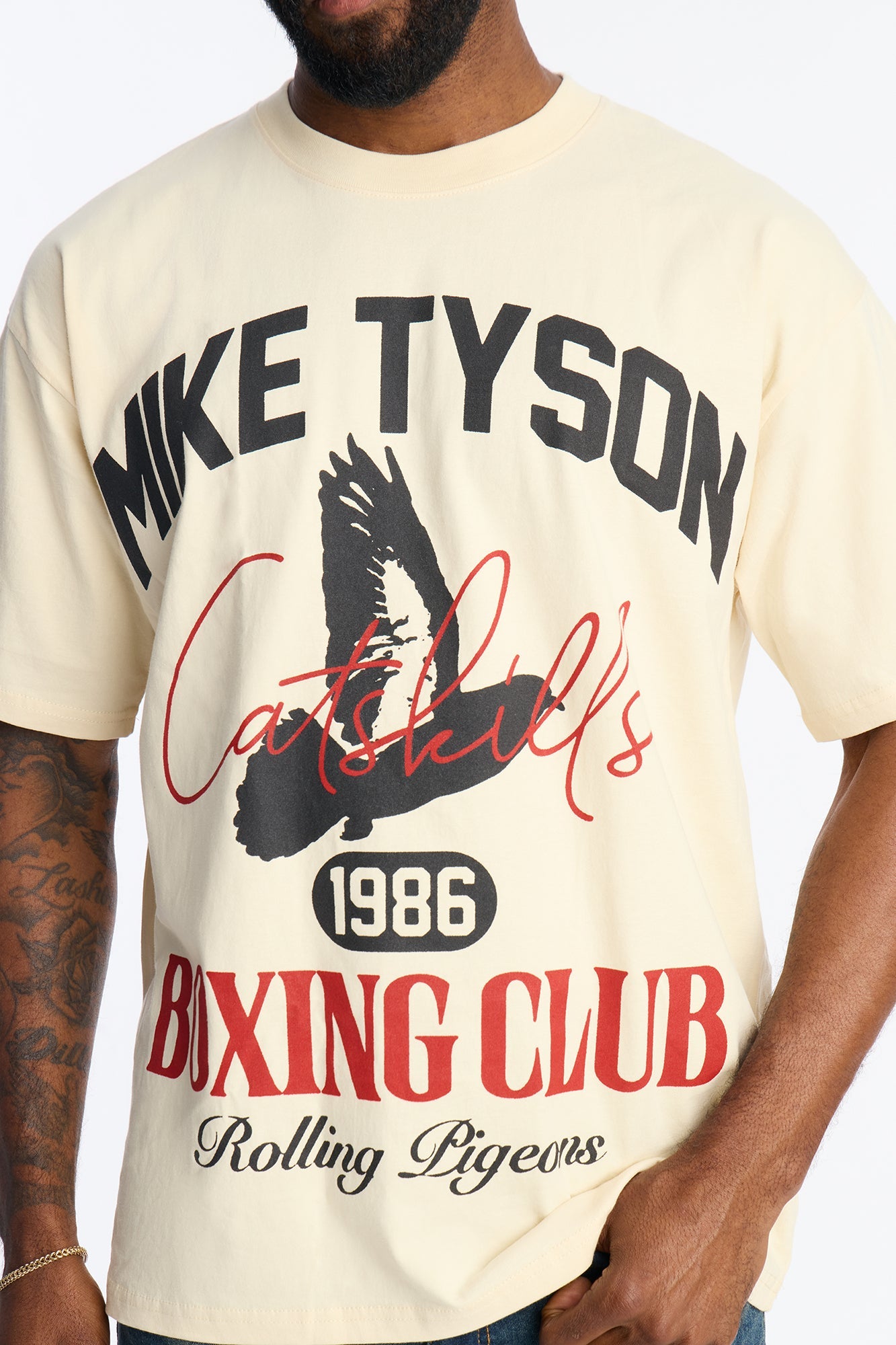 Mike Tyson Boxing Club Premium Short Sleeve Tee - Cream