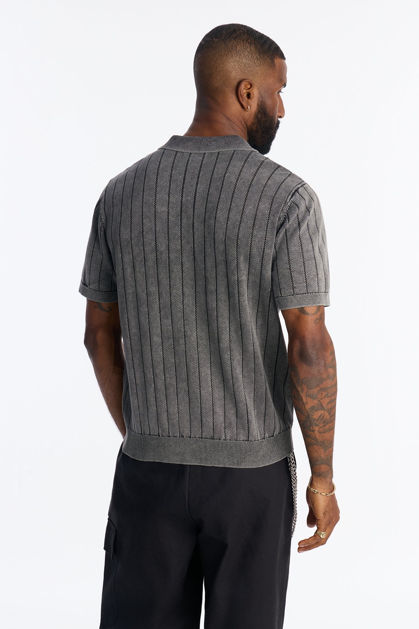 Meru Washed Polo - Black
