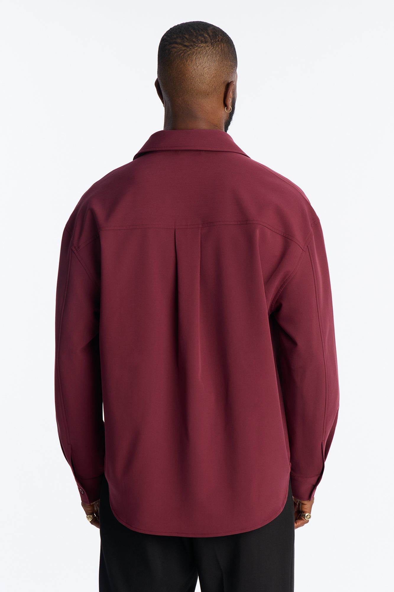 Relaxed Apex Chevron Tailored Shirt - Burgundy