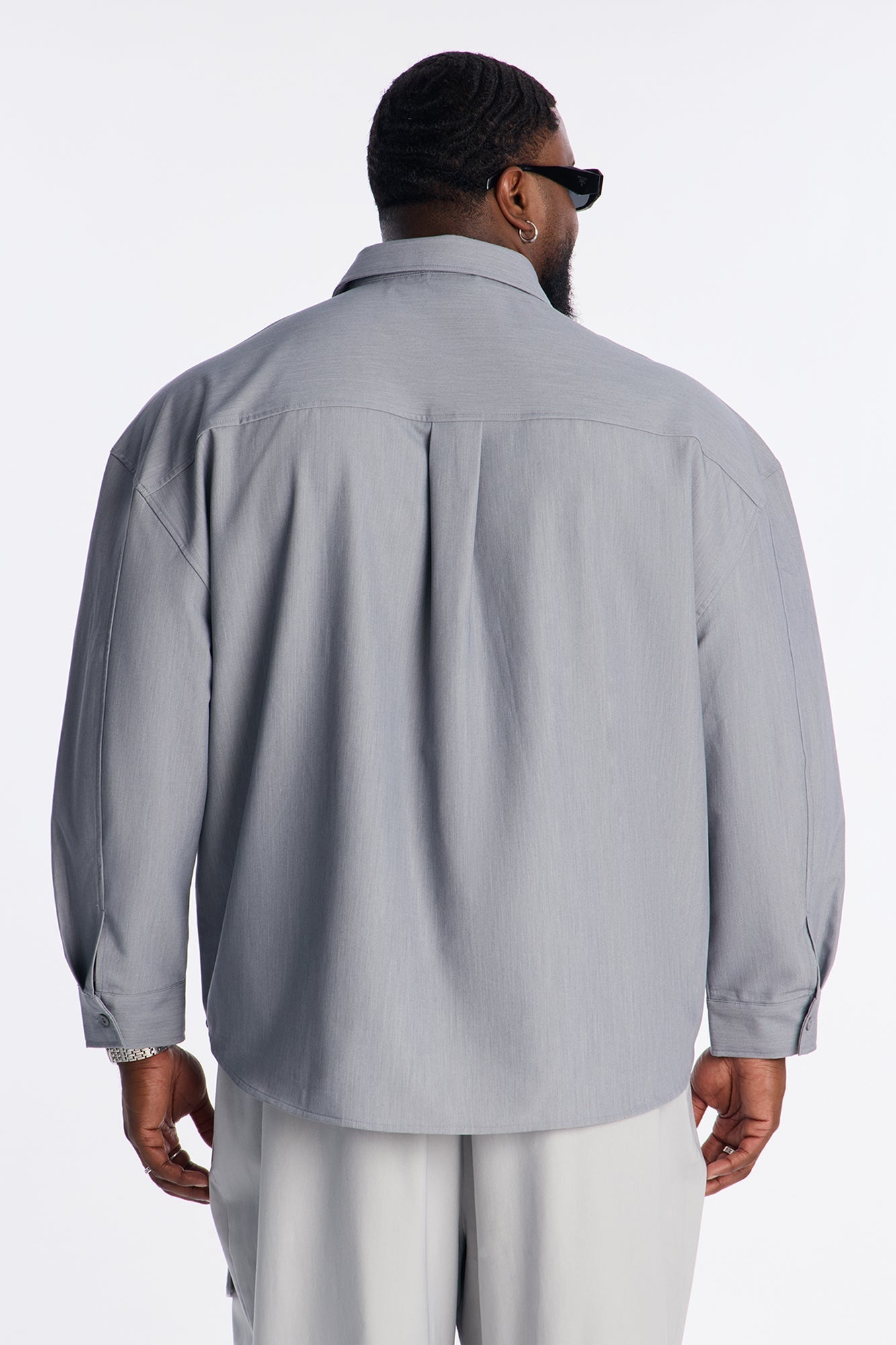 Relaxed Apex Chevron Tailored Shirt - Grey
