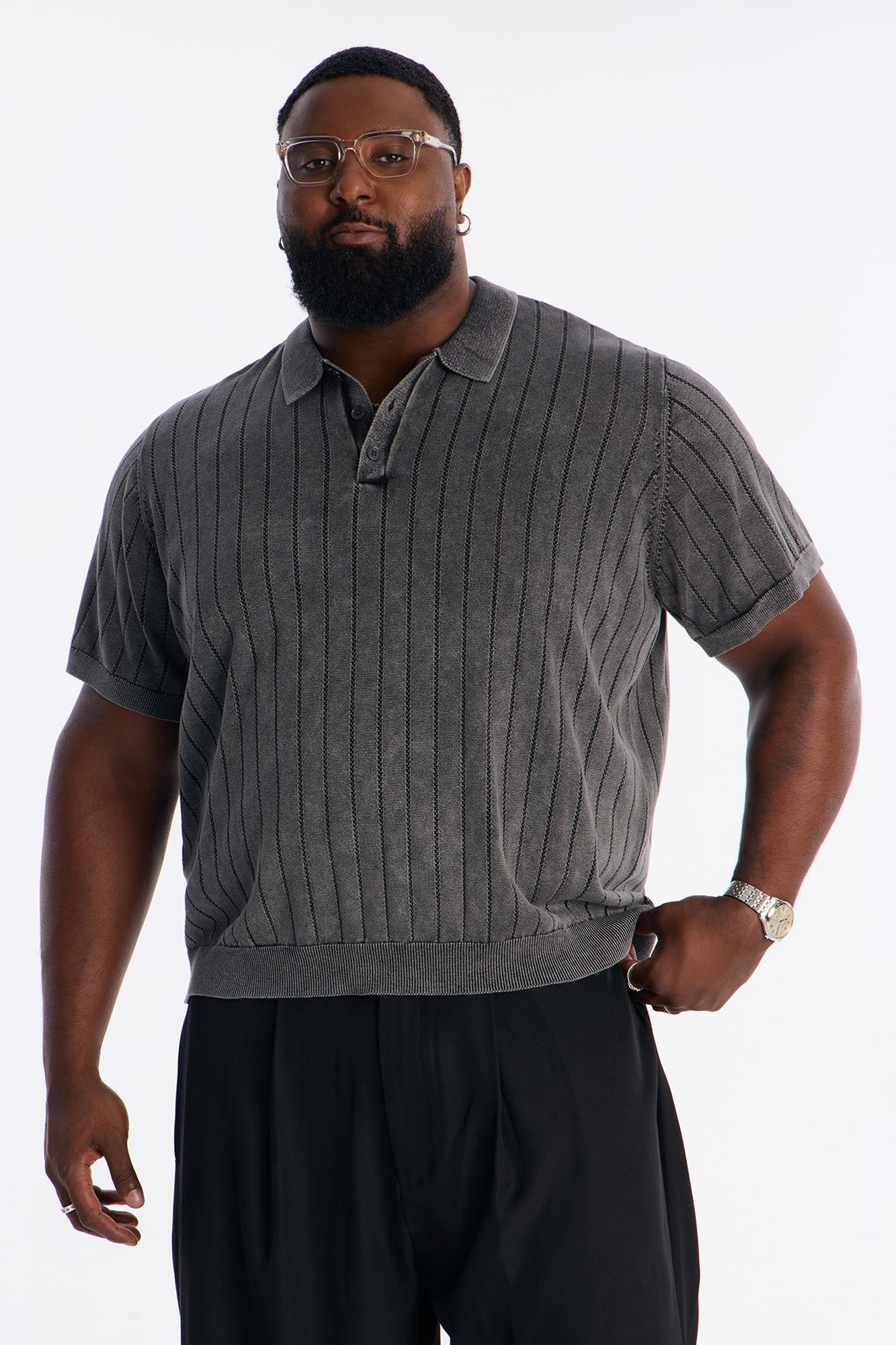 Meru Washed Polo - Black