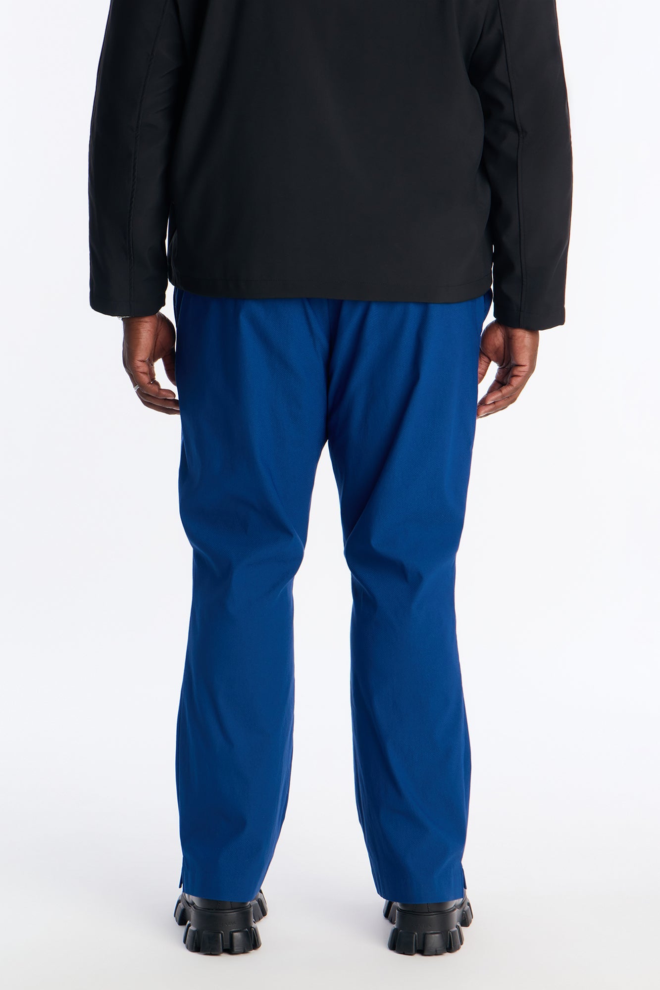 Slim Modern Gabardine Slit Flared Trouser - Navy