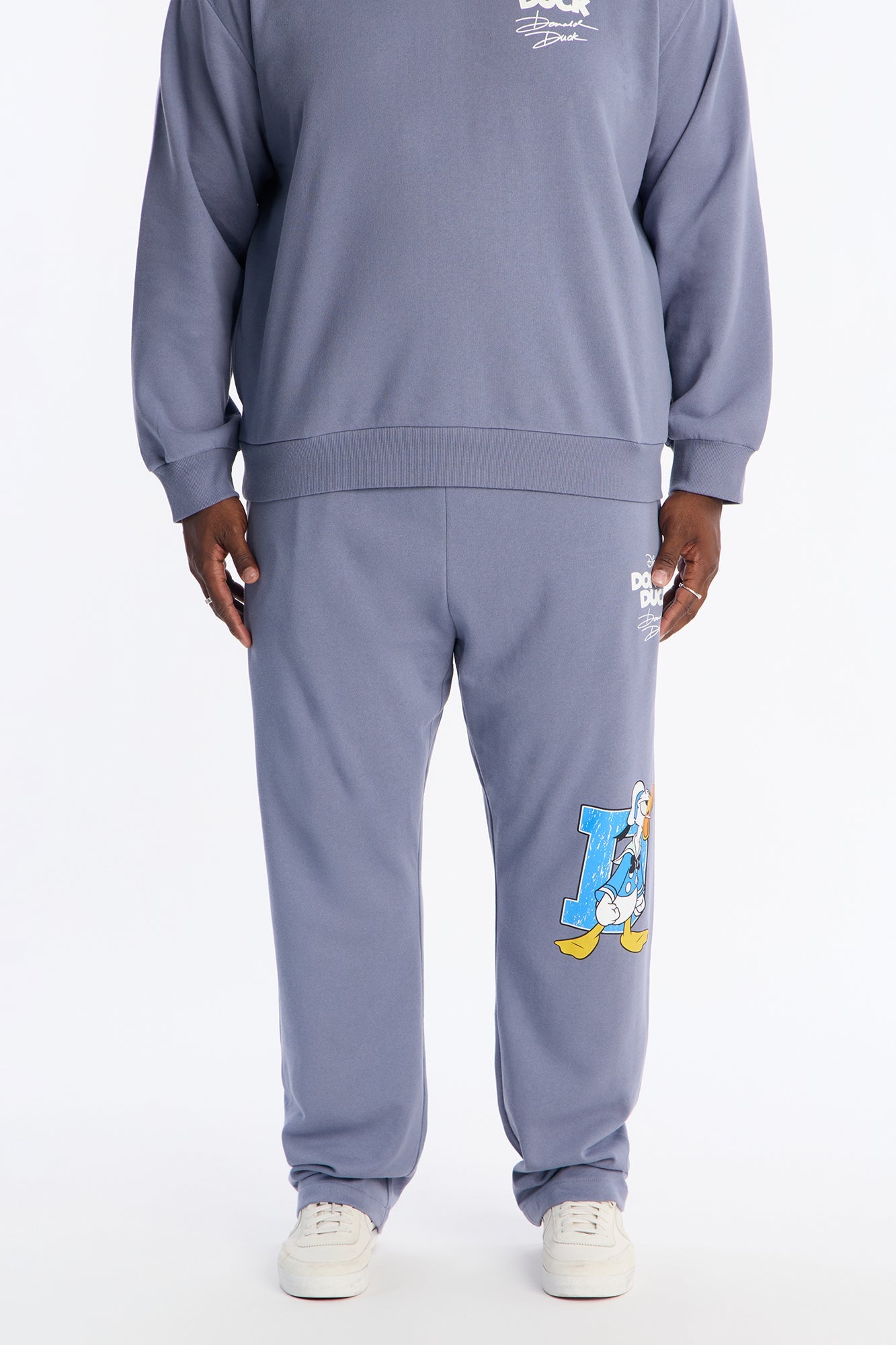 Disney Aw Phooey Donald Embroidery Sweatpants - Slate Blue