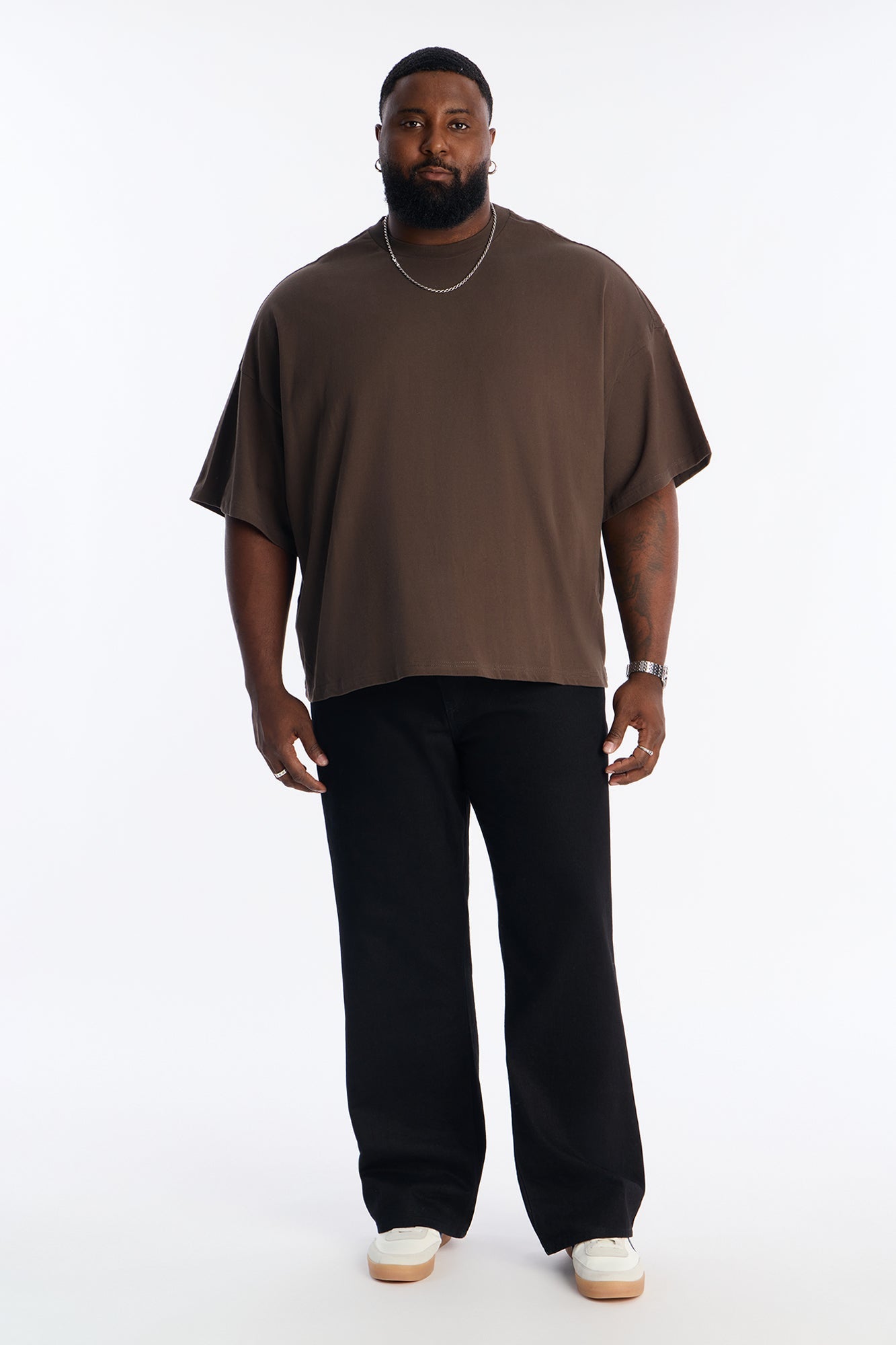 Boxy Heavyweight Tee 240GSM - Brown