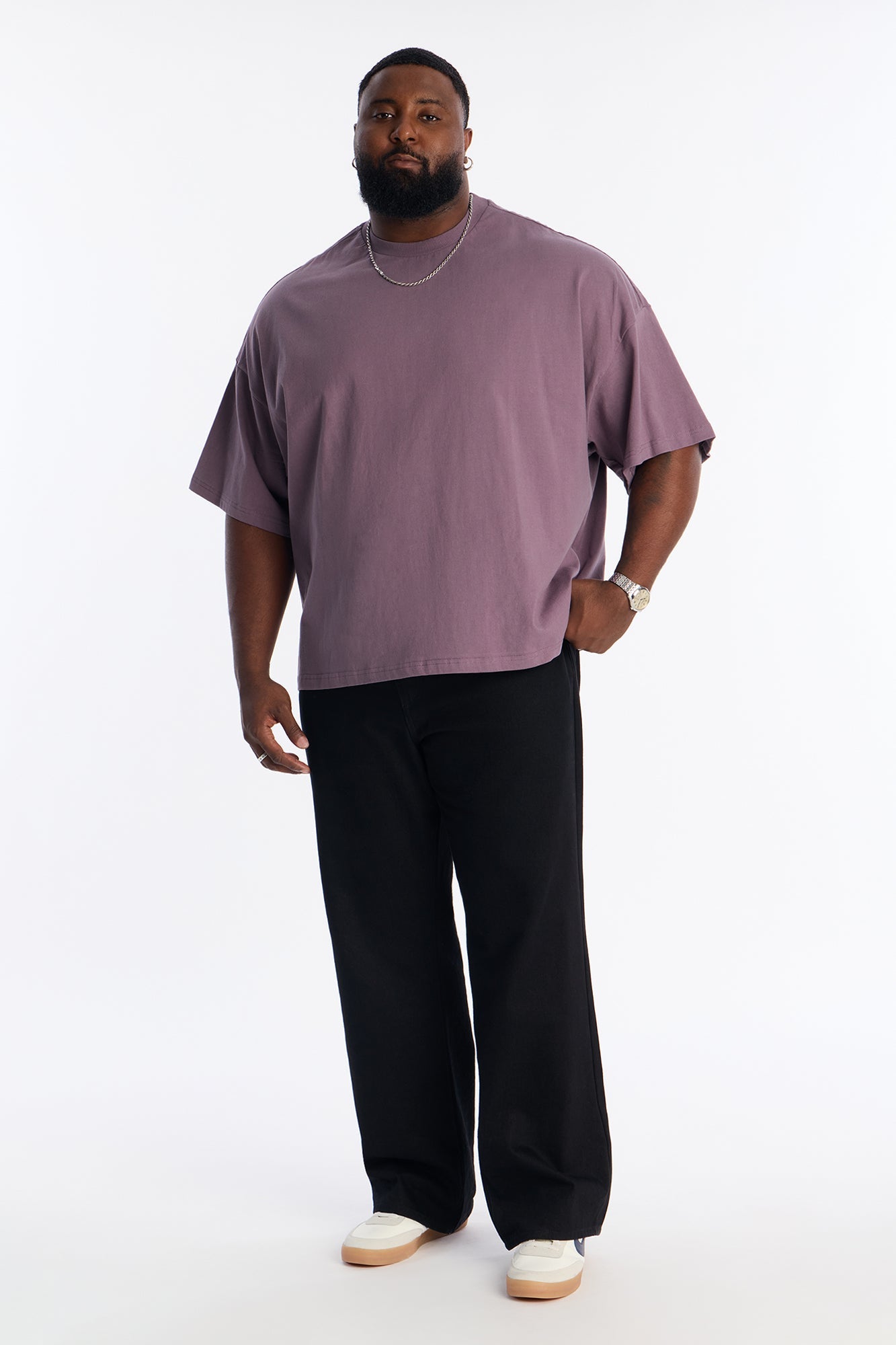 Boxy Heavyweight Tee 240GSM - Purple