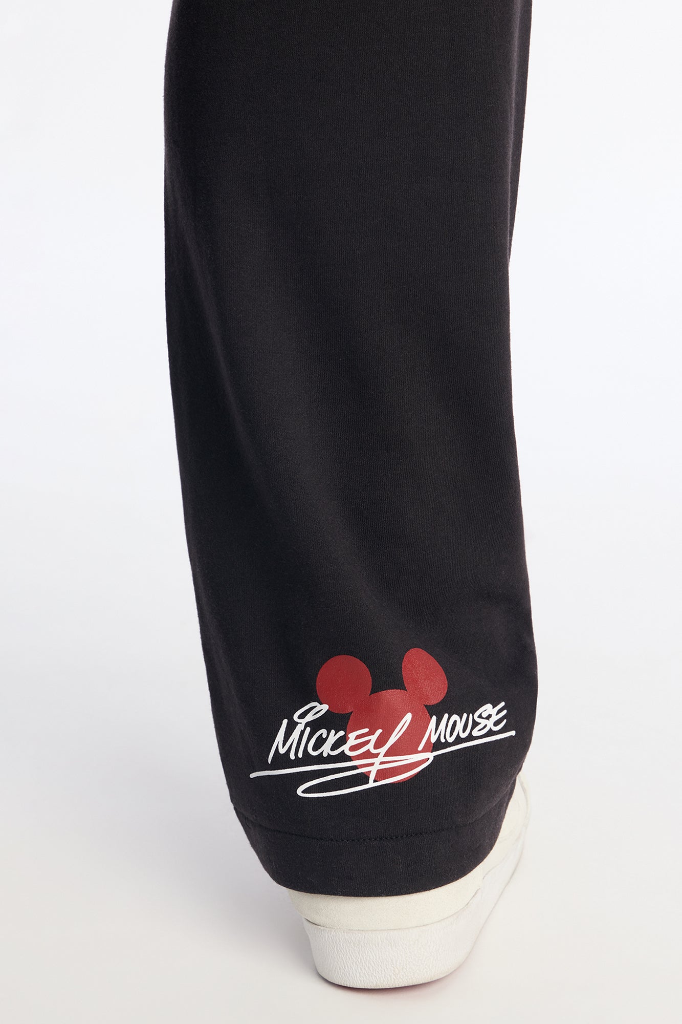 Disney Mickey Patch Wide Fit Sweatpants - Black Wash