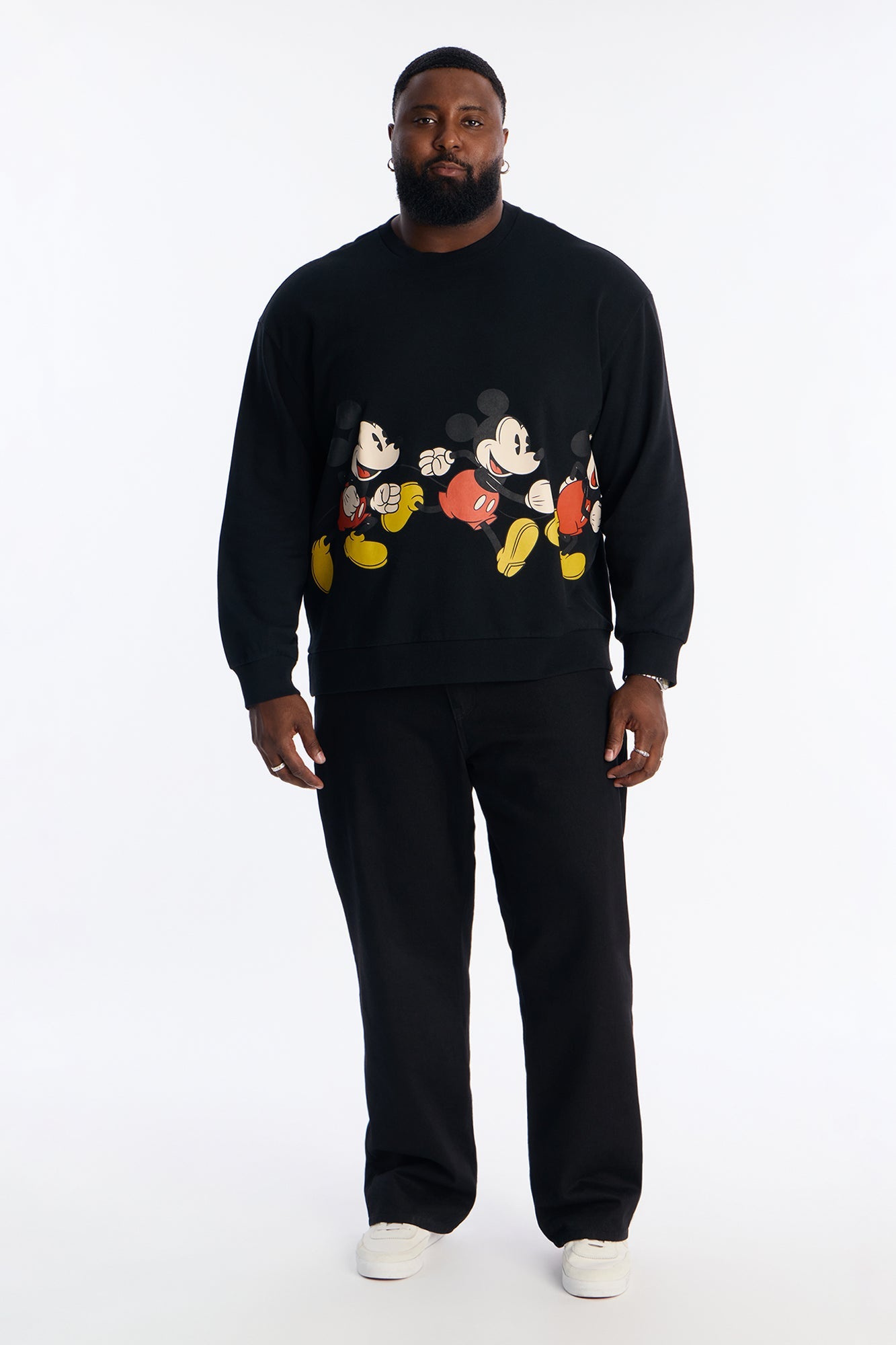 Disney Go Mickey Go Sweatshirt - Black
