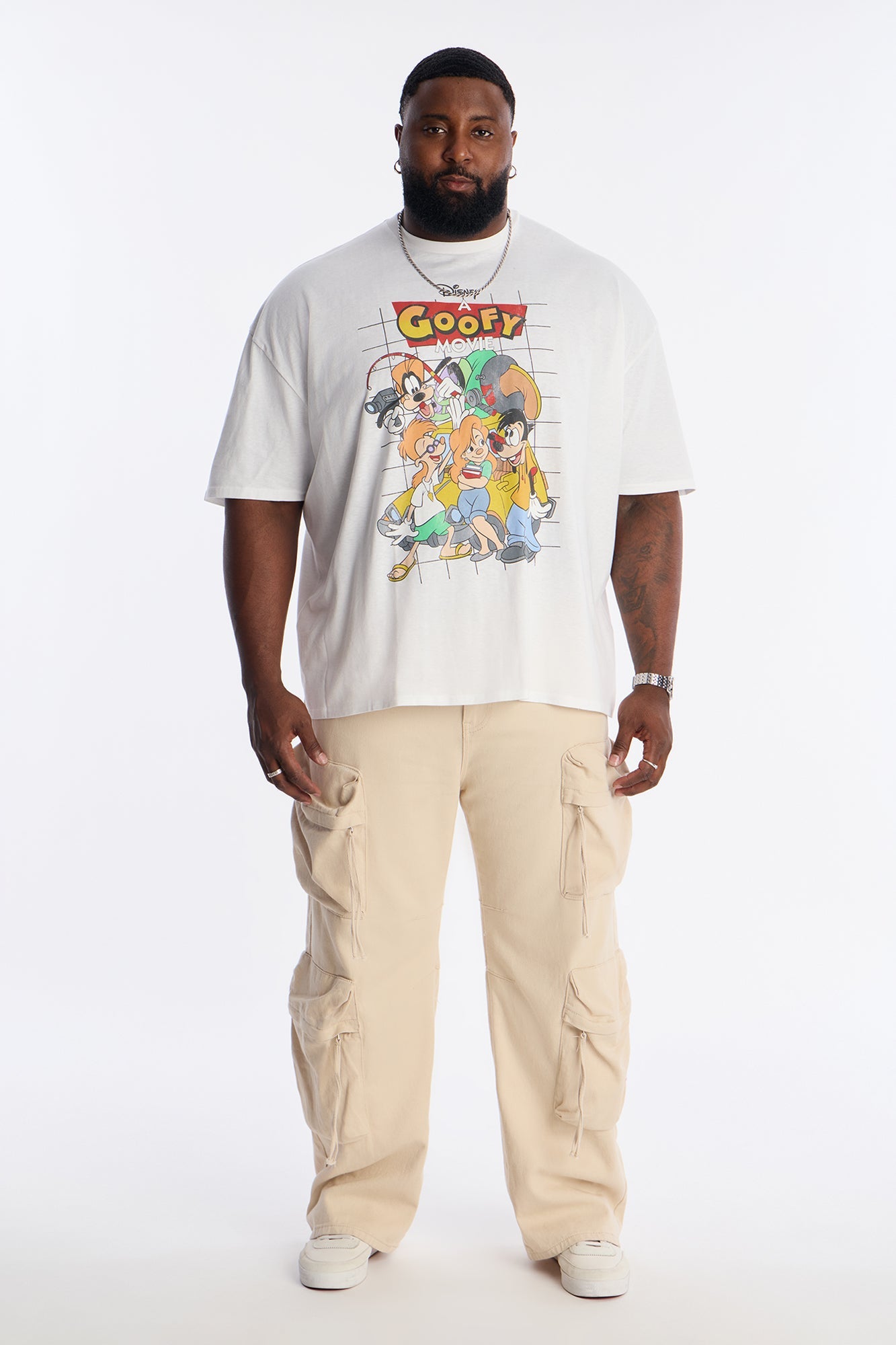 Disney A Goofy Movie Boxy Short Sleeve Tee - White