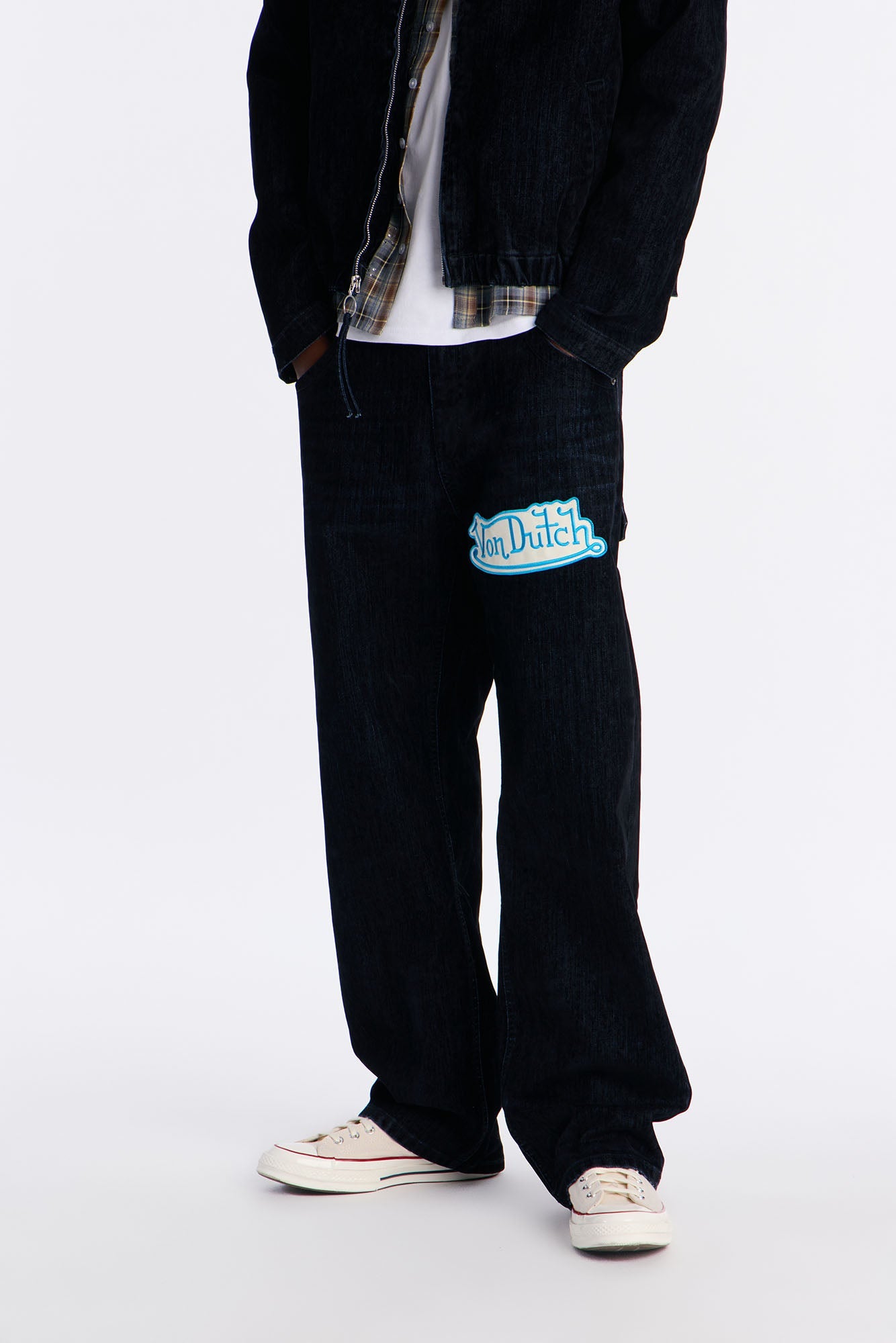 Baggy Von Dutch Bandidos Patch Jean - Dark Wash