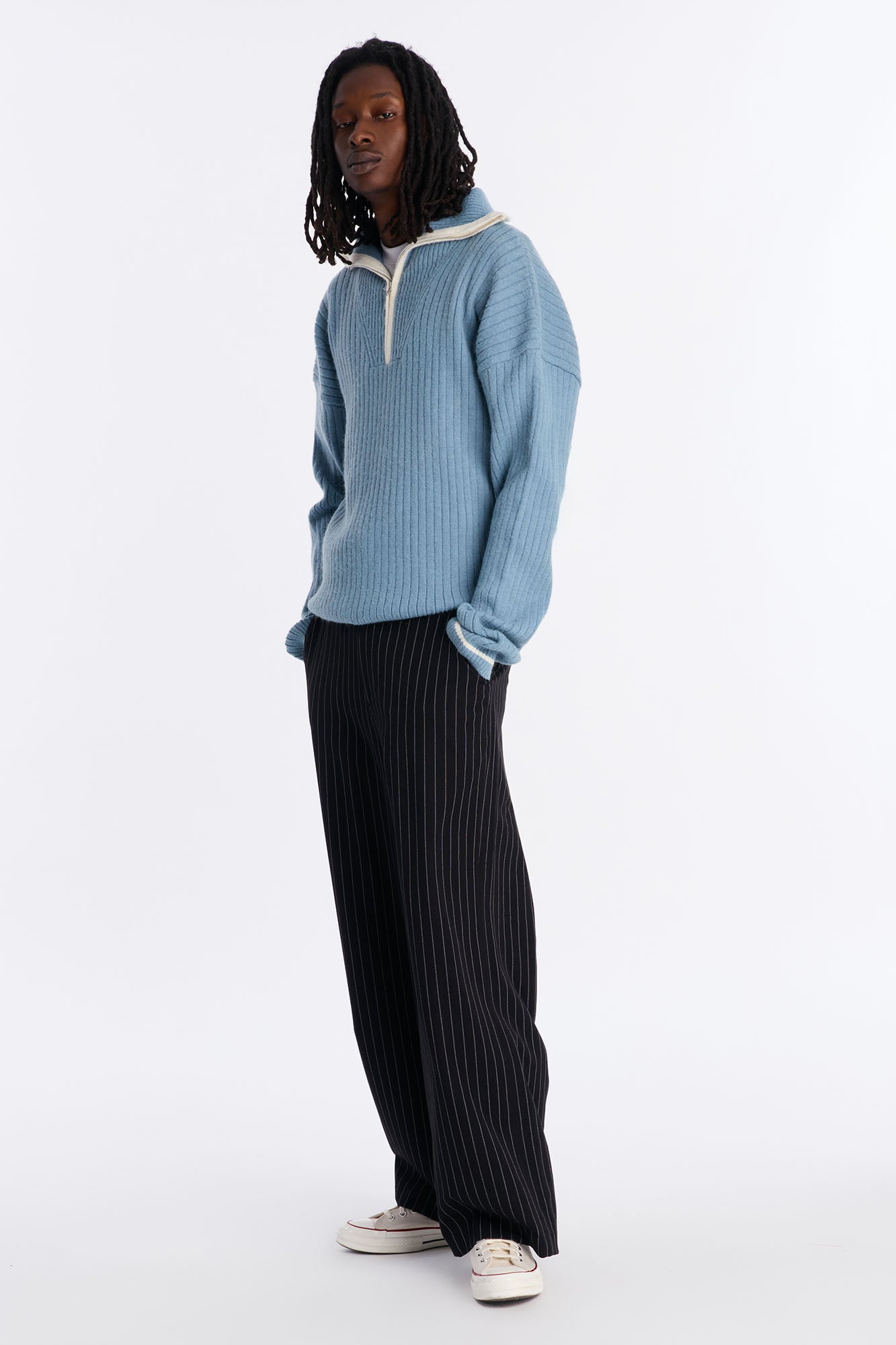 Social Project Quarter Zip - Blue