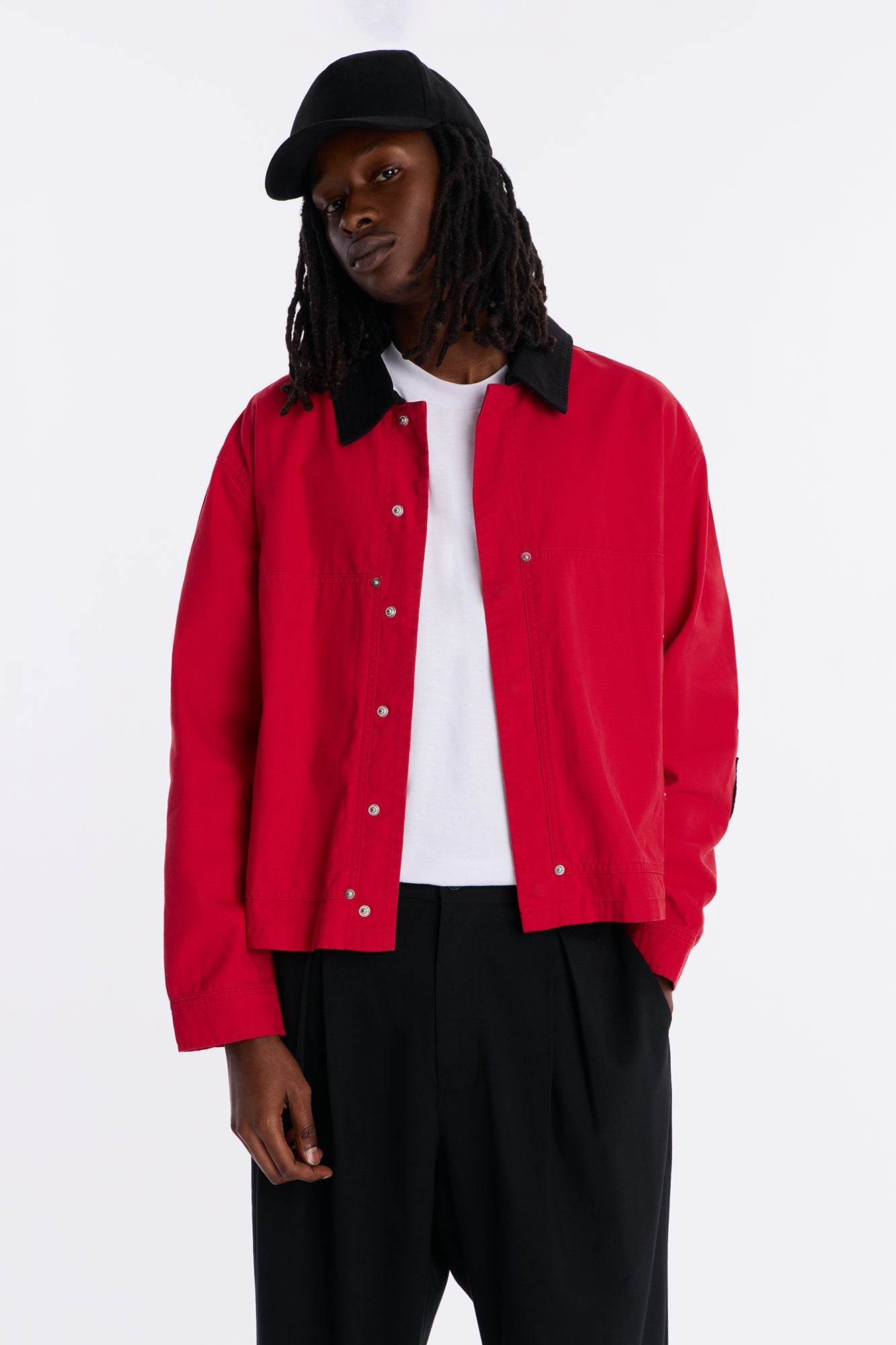 Cropped Destiny Work Jacket - Red