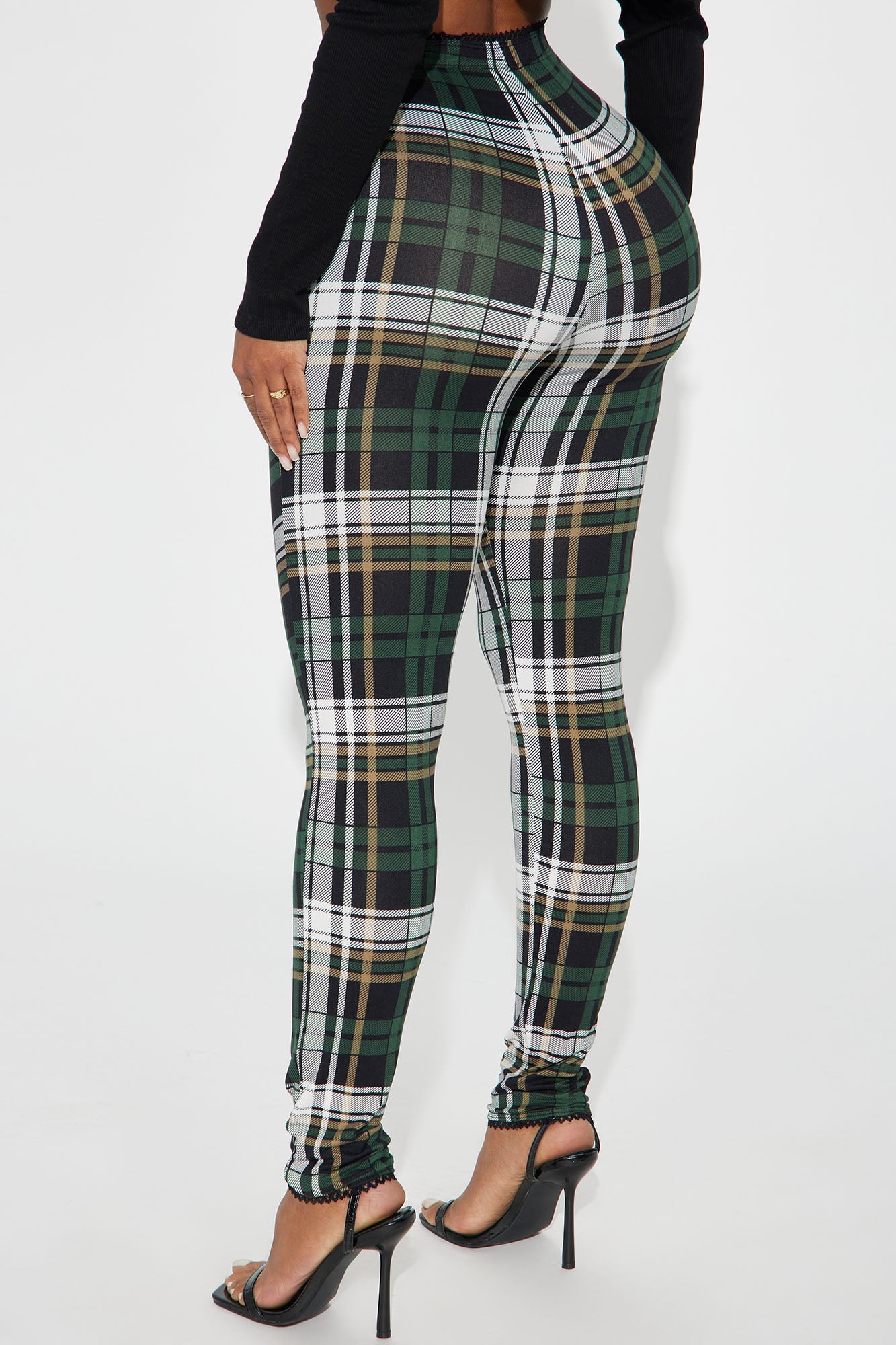 Camryn Plaid Legging - Green/combo