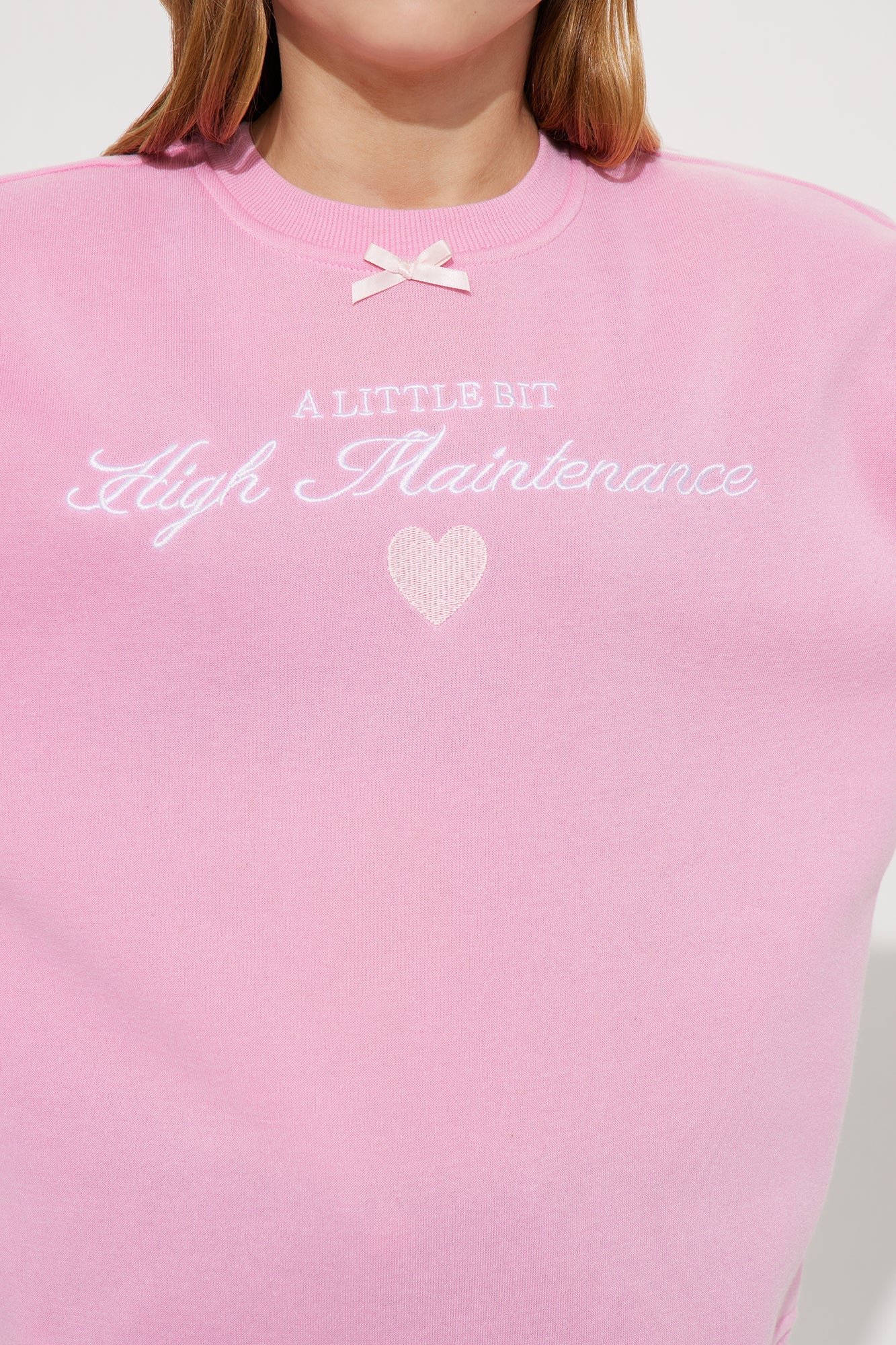 Mini High Maintenance Crew Neck Sweatshirt - Pink