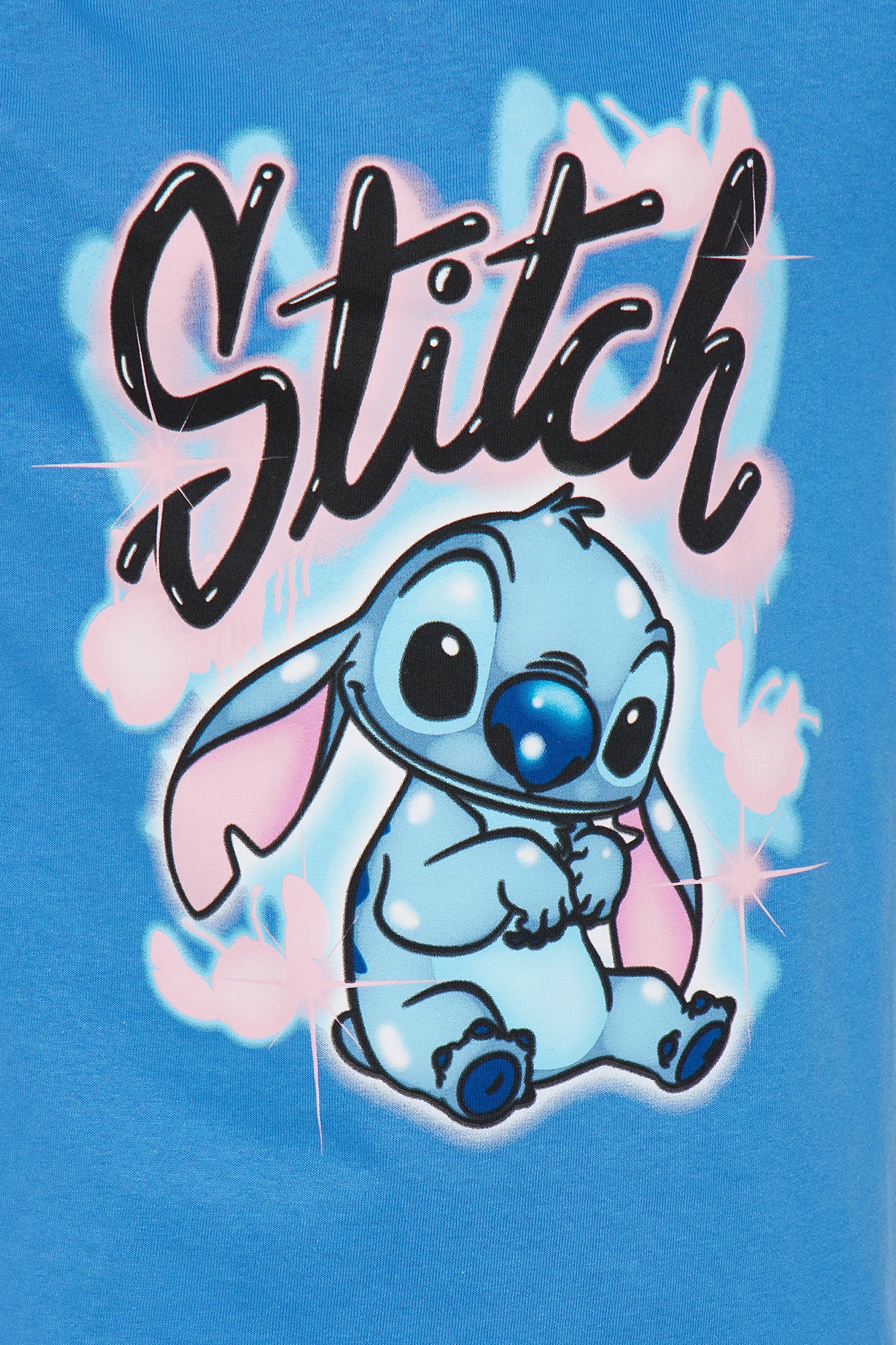 Mini Stitch Airbrush T-Shirt - Light Blue