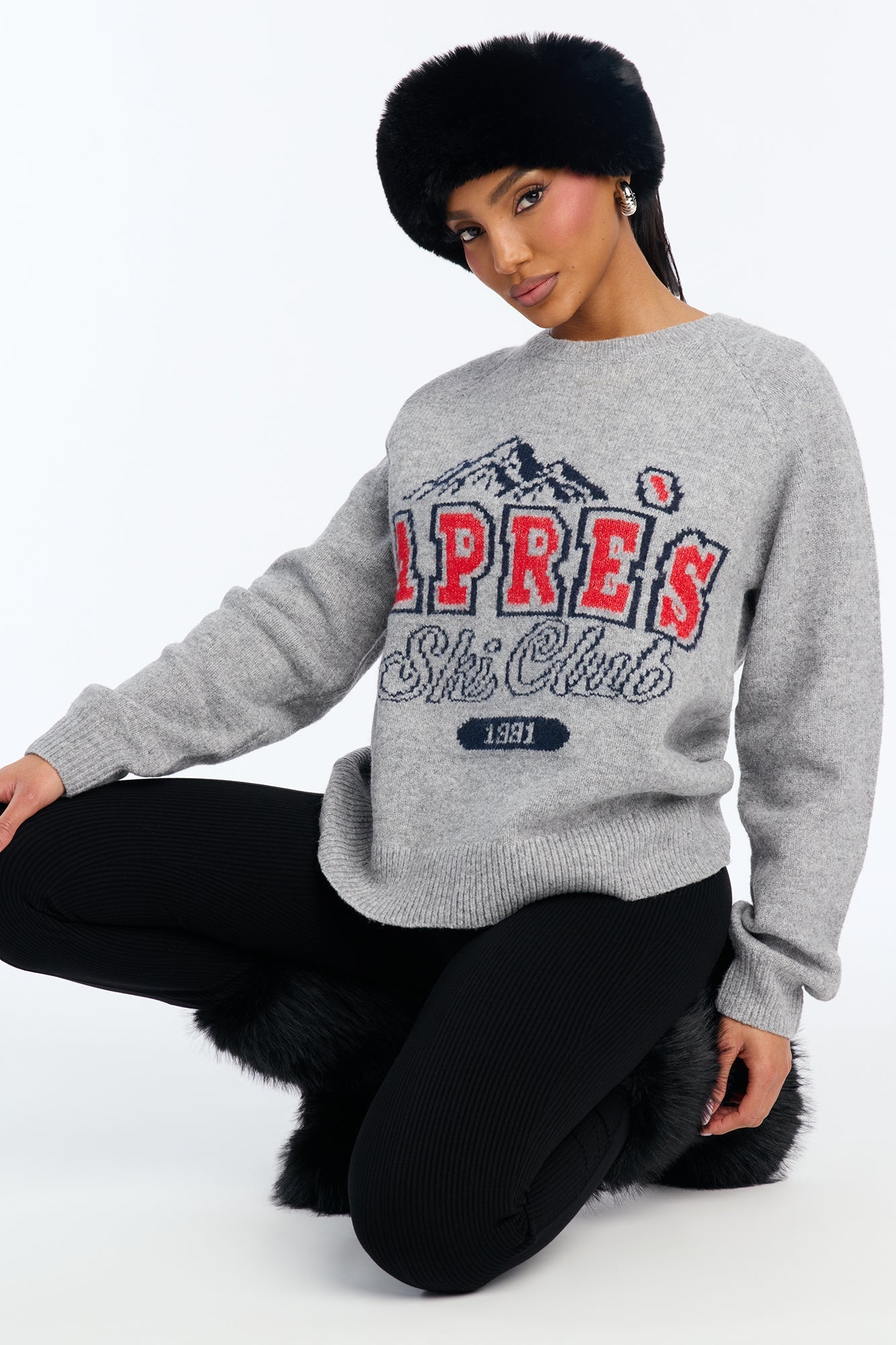 Apres Ski Club Pullover Sweater - Grey/combo