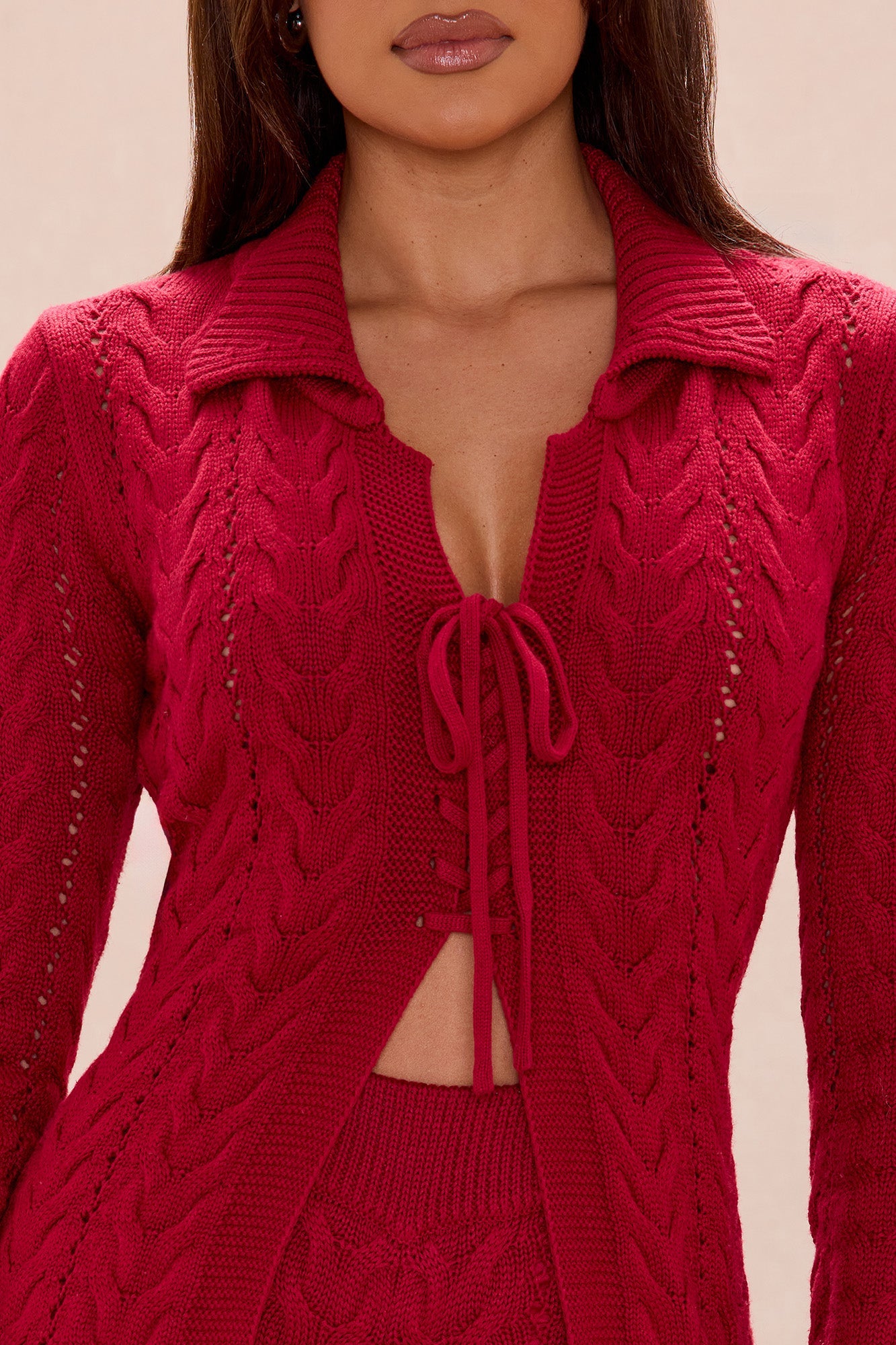 Cozy And Cute Sweater Pant Set - Red