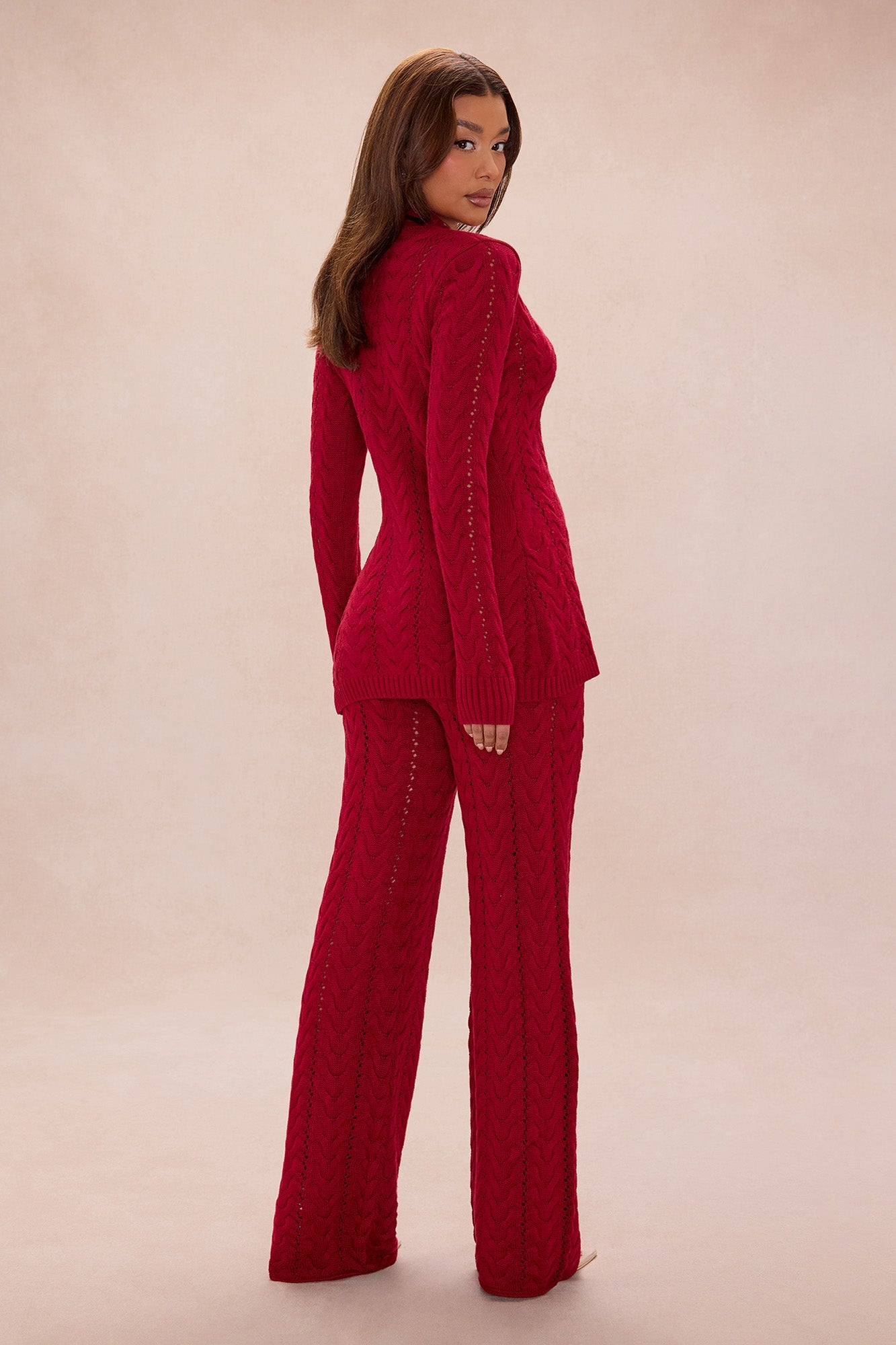 Cozy And Cute Sweater Pant Set - Red