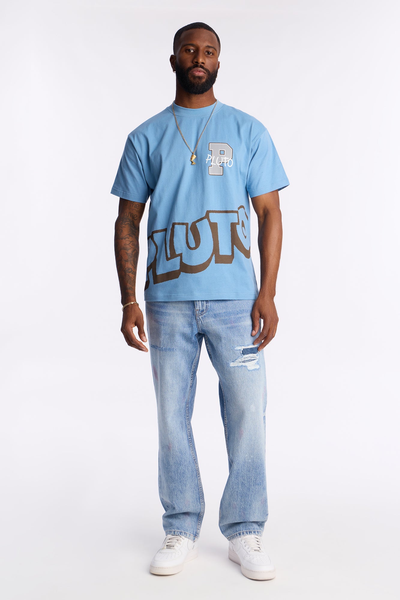 Disney Pluto Attitude Premium Short Sleeve Tee - Indigo