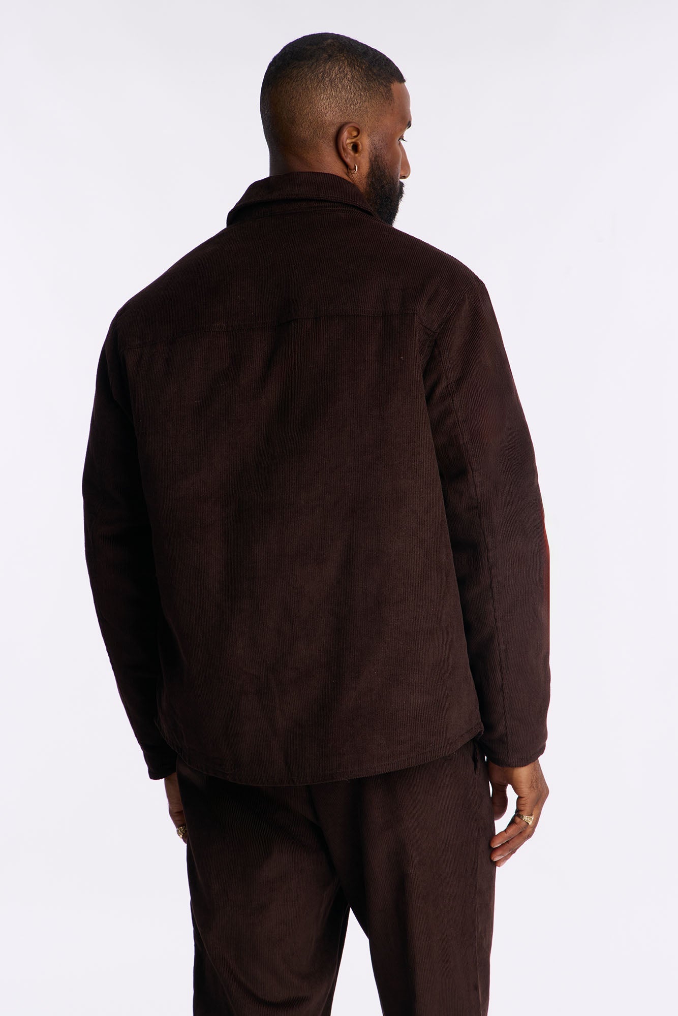 Corduroy Wale Button Up Shirt - Dark Brown