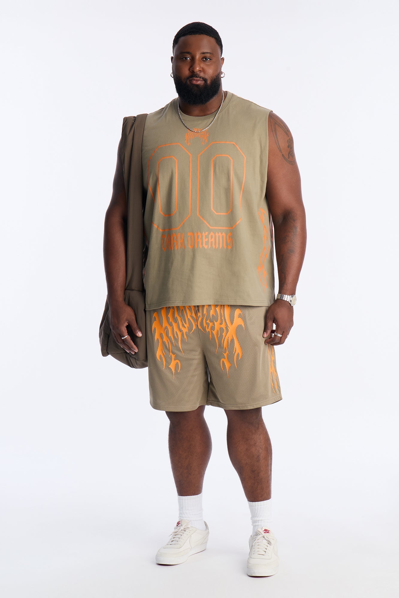 Midnight Anthem Graphic Mesh Short - Olive/combo