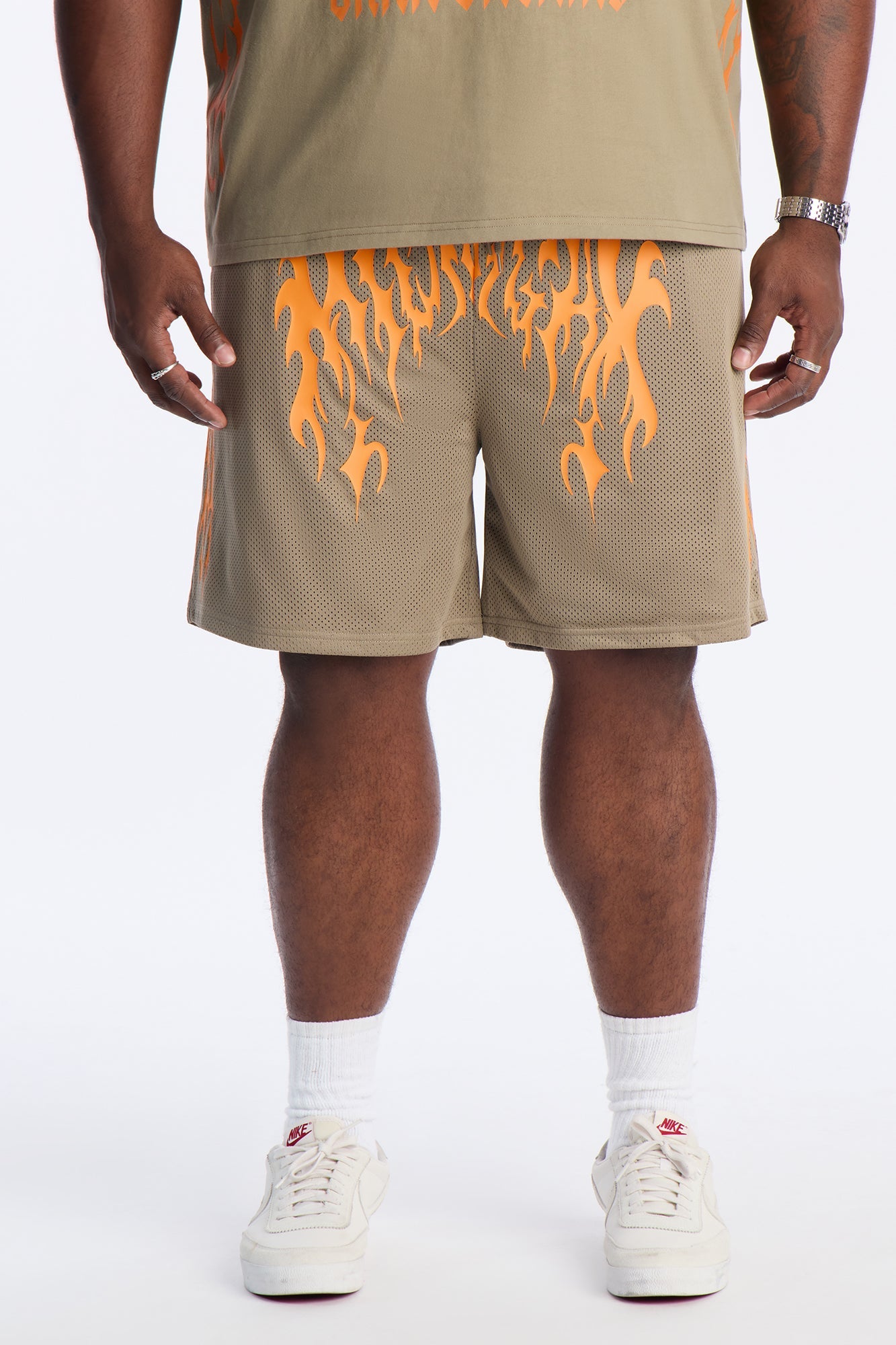 Midnight Anthem Graphic Mesh Short - Olive/combo
