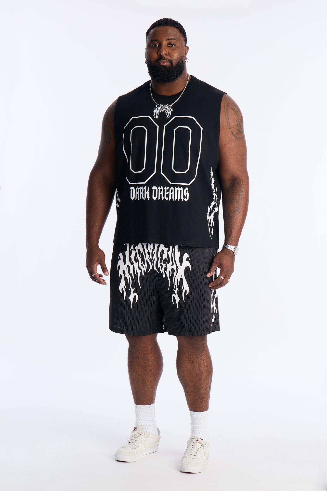 Midnight Anthem Graphic Muscle Tee - Black/combo