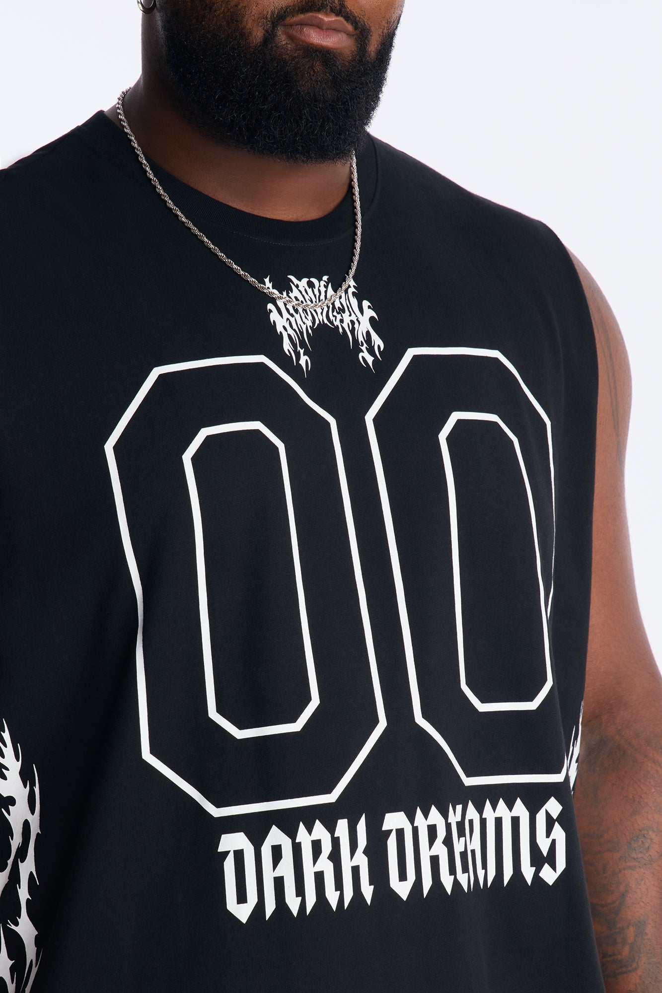 Midnight Anthem Graphic Muscle Tee - Black/combo