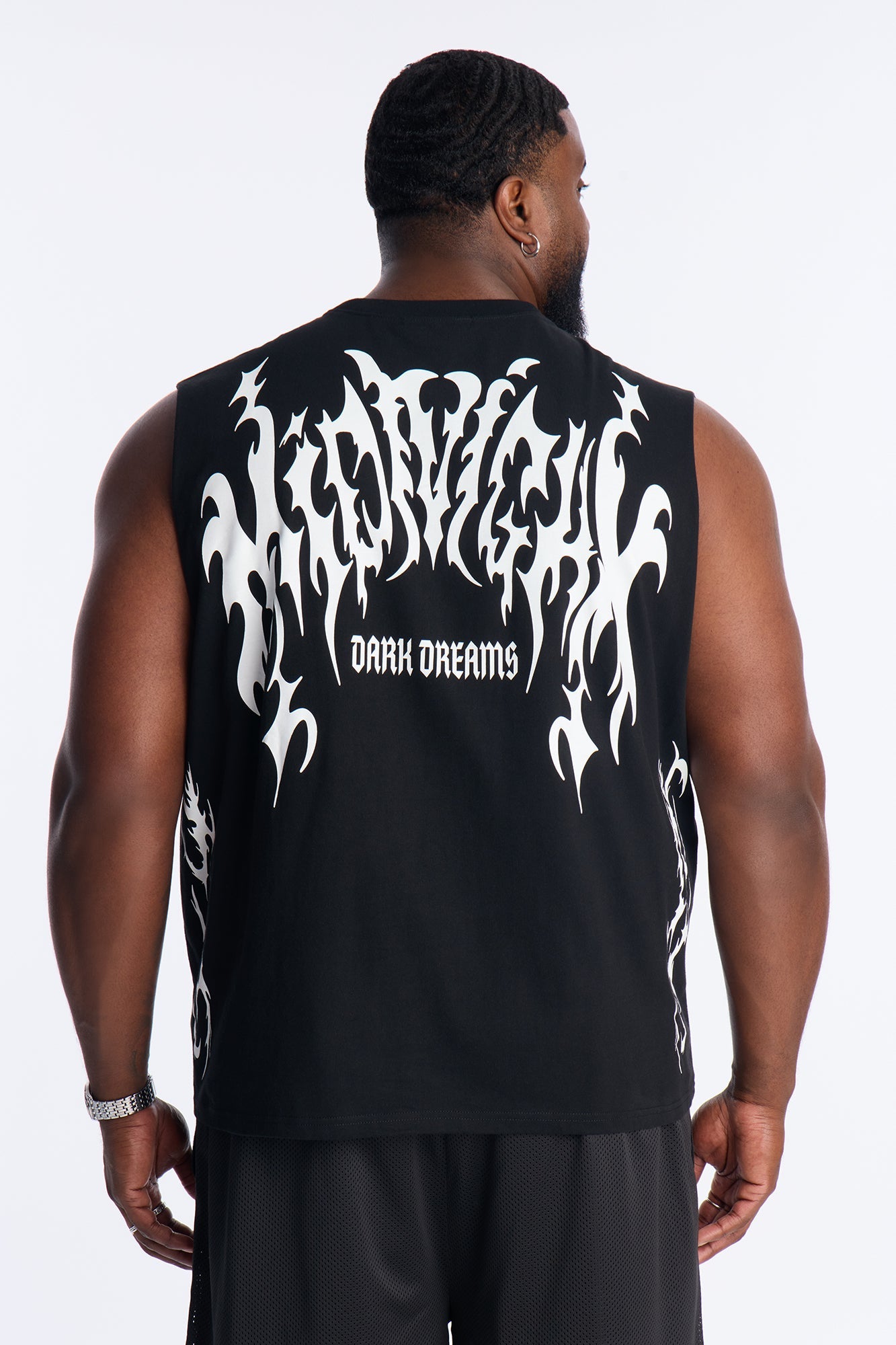Midnight Anthem Graphic Muscle Tee - Black/combo