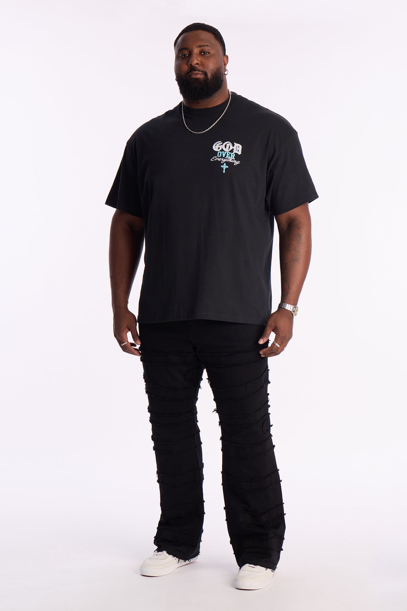God Over Everything Short Sleeve Tee - Black