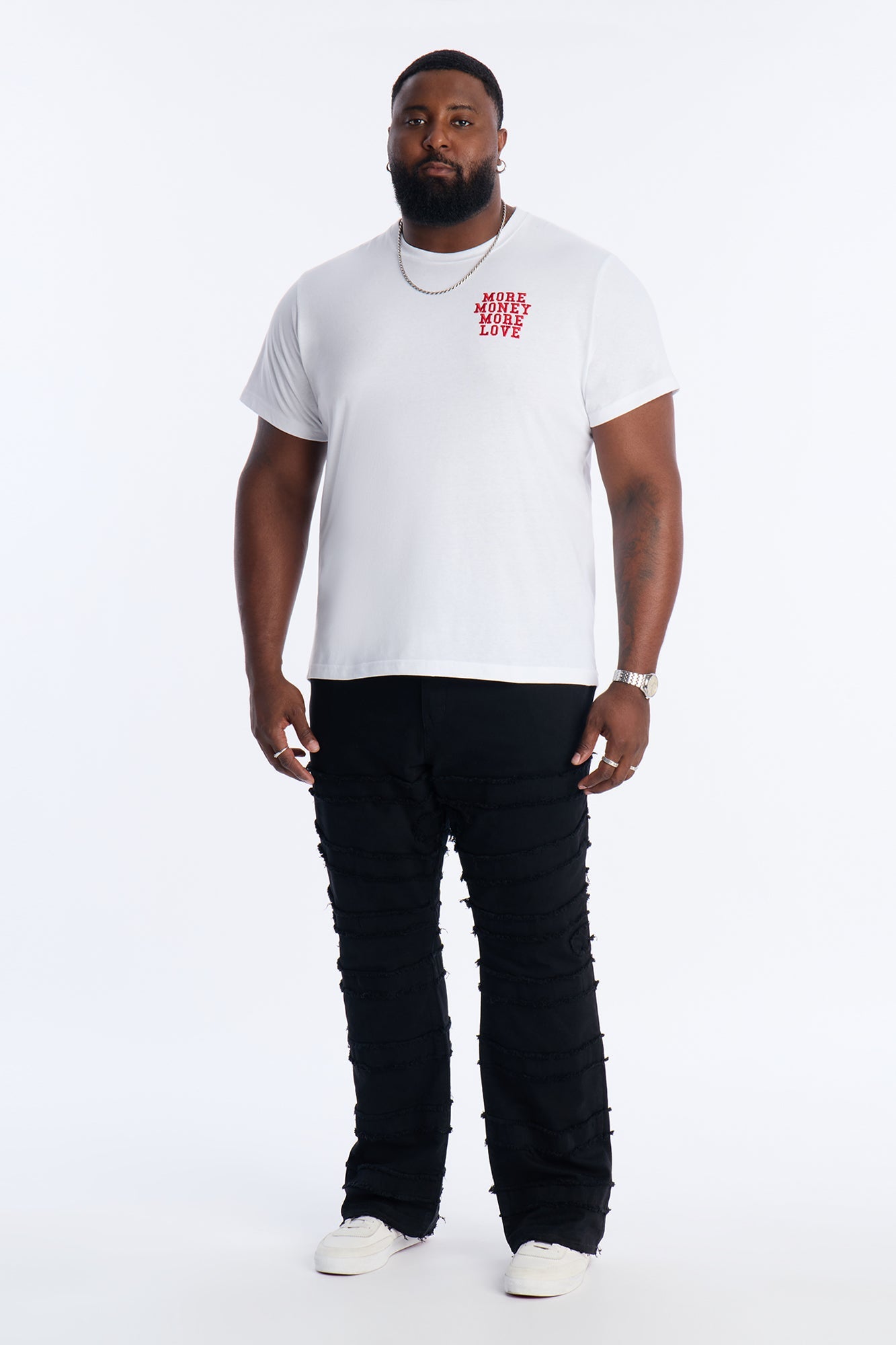 More Money More Love Short Sleeve Tee - White