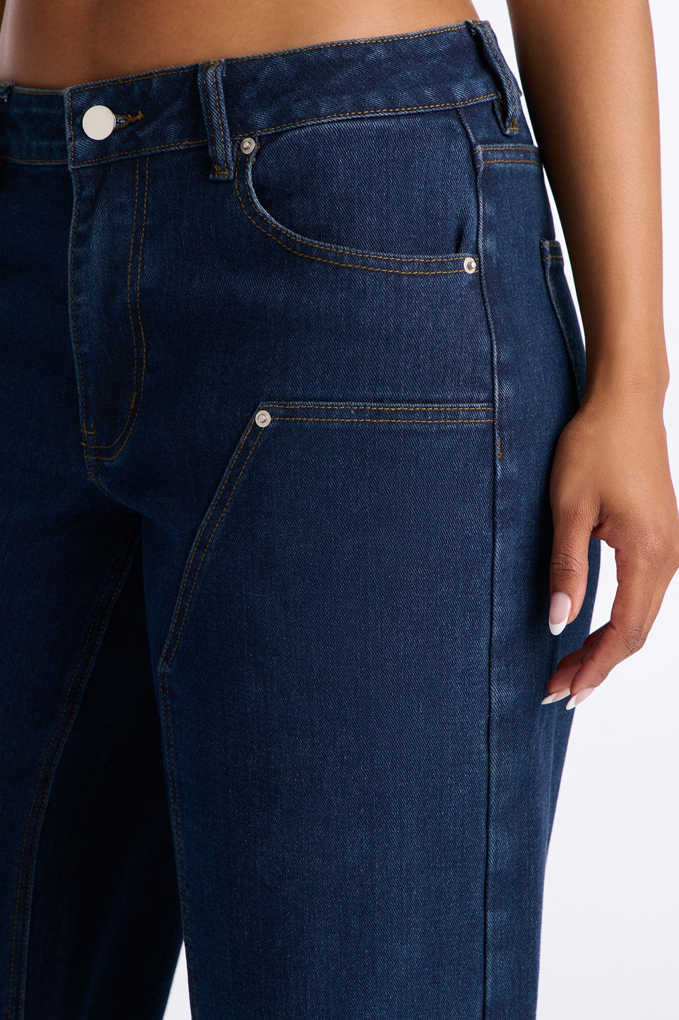 Faroe Utility Wide Leg Jeans - Dark Wash