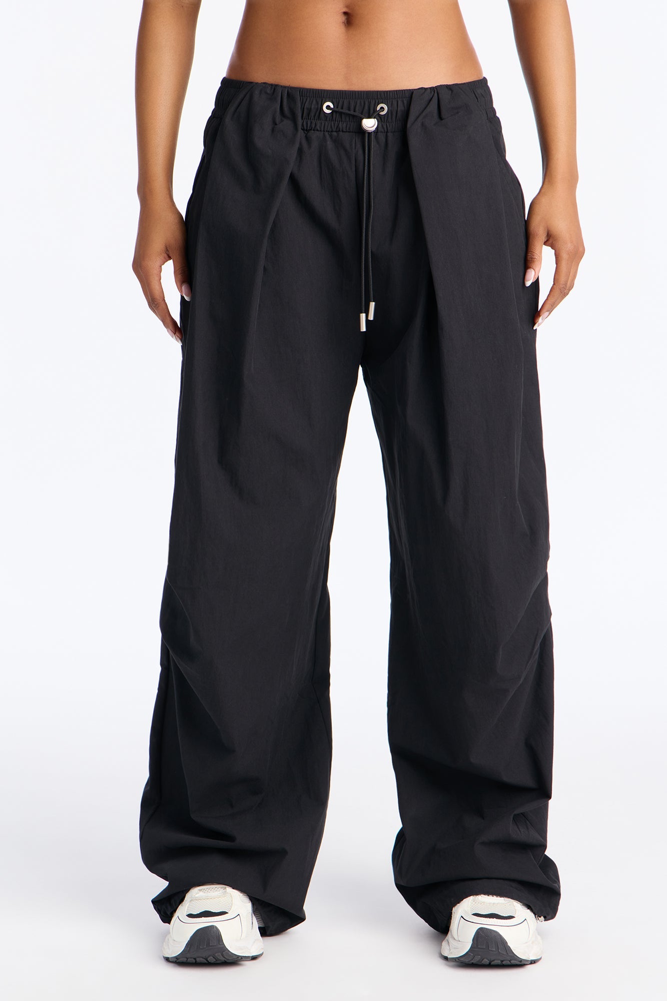 Here And Now Wide Leg Street Jogger 30″ - Black