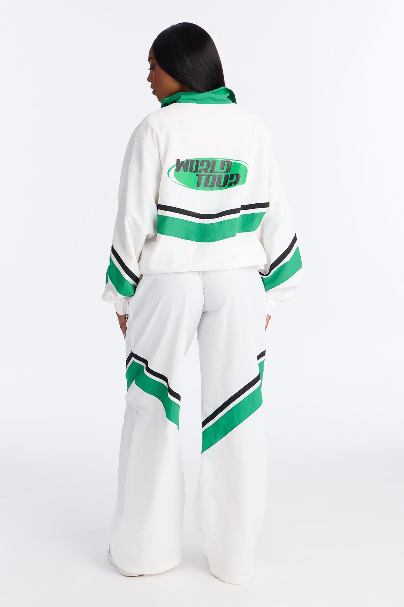 World Tour Windbreaker Pant Set - White