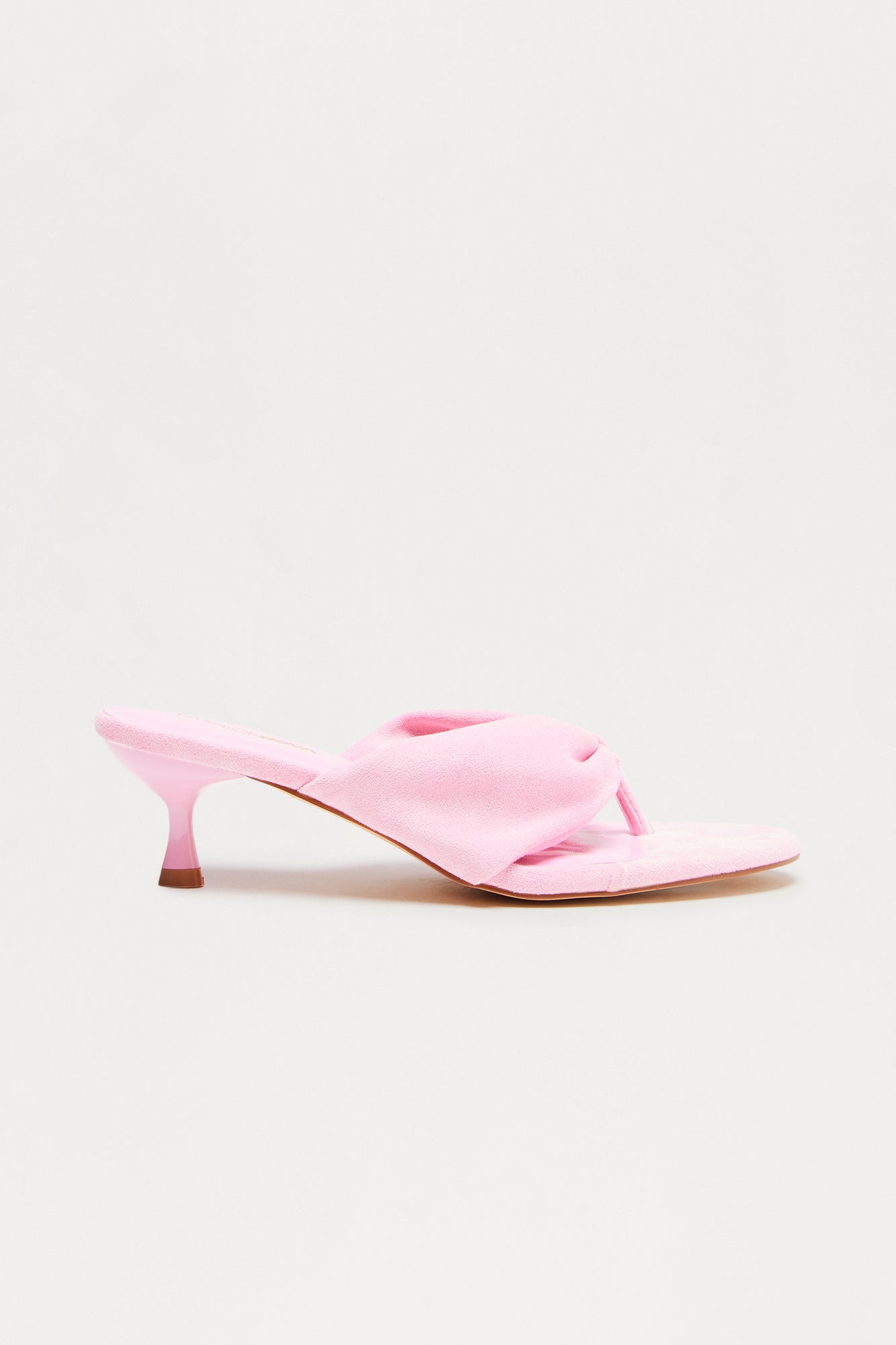 Keani Kitten Heel Thong Mules - Pink