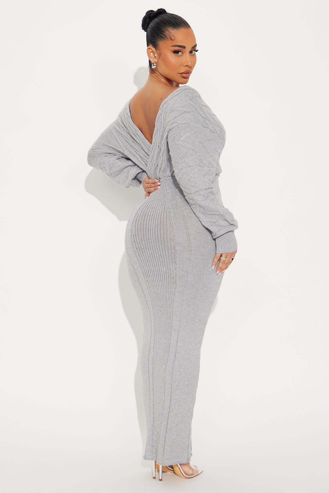 Mariana Sweater Maxi Dress - Heather Grey