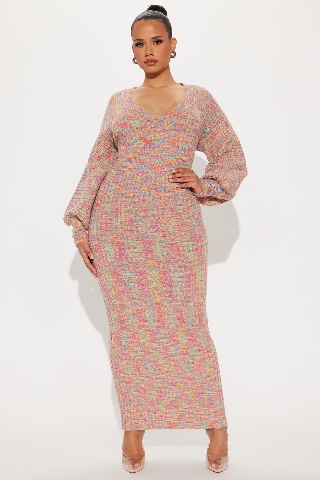 Sami Sweater Maxi Dress - Multi Color
