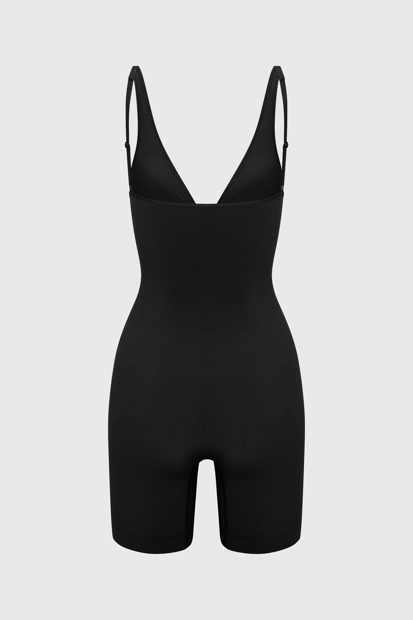 Nova Sculpt Seamless Strong Compression Zip Front Thigh Shaping Bodysuit - Black