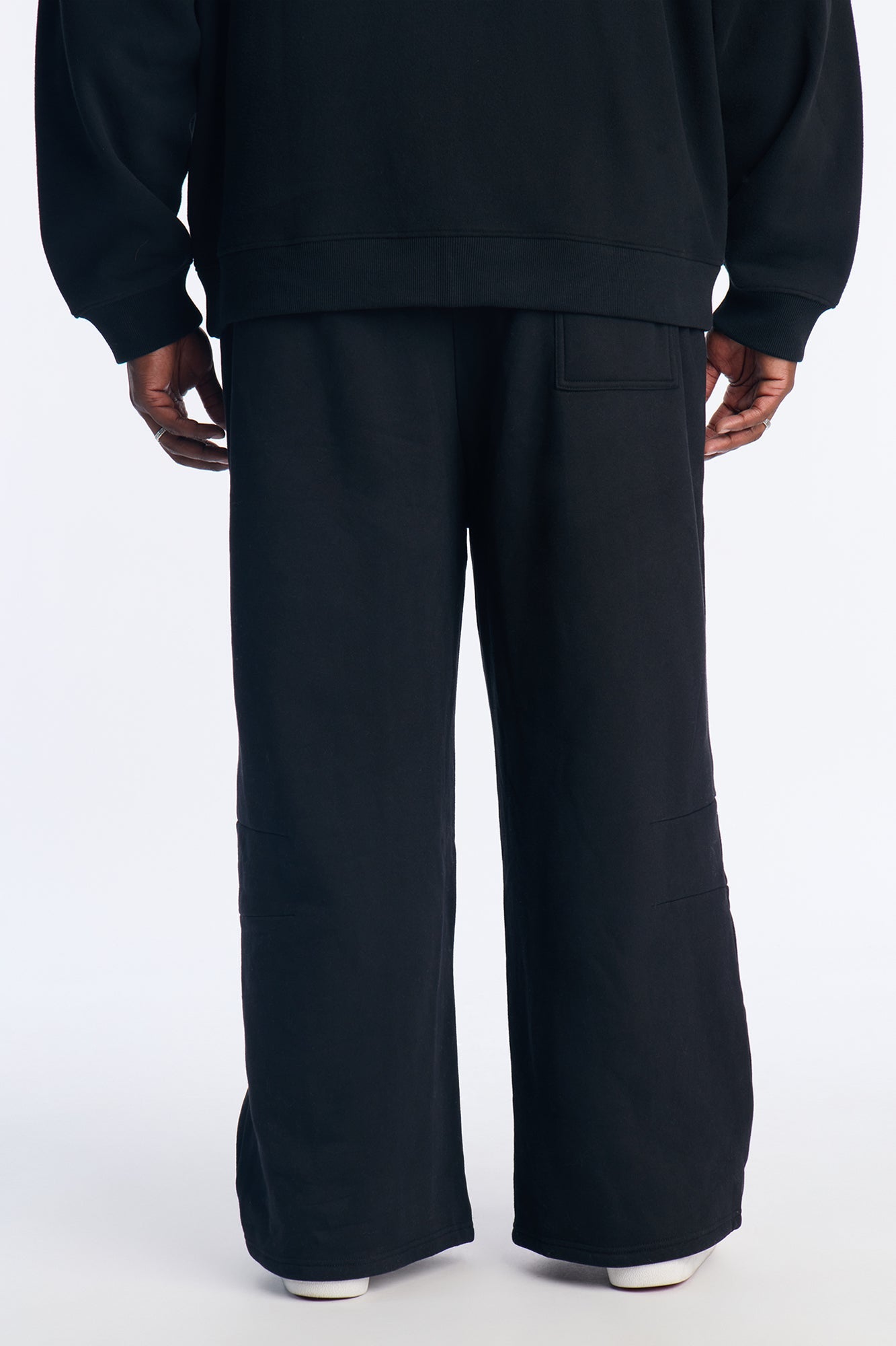 Vintage Wear Wide Leg Sweatpants - Black