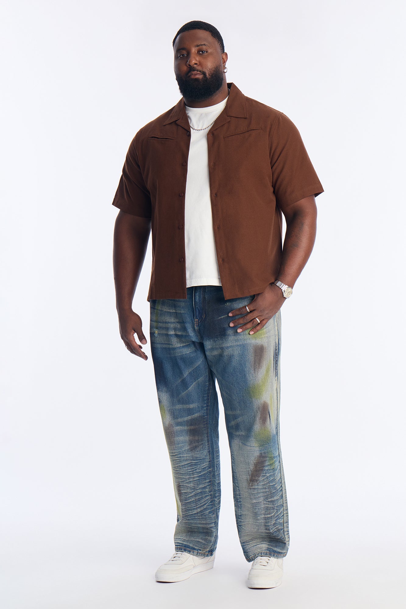 Straight Watercolor Jean - Dark Wash