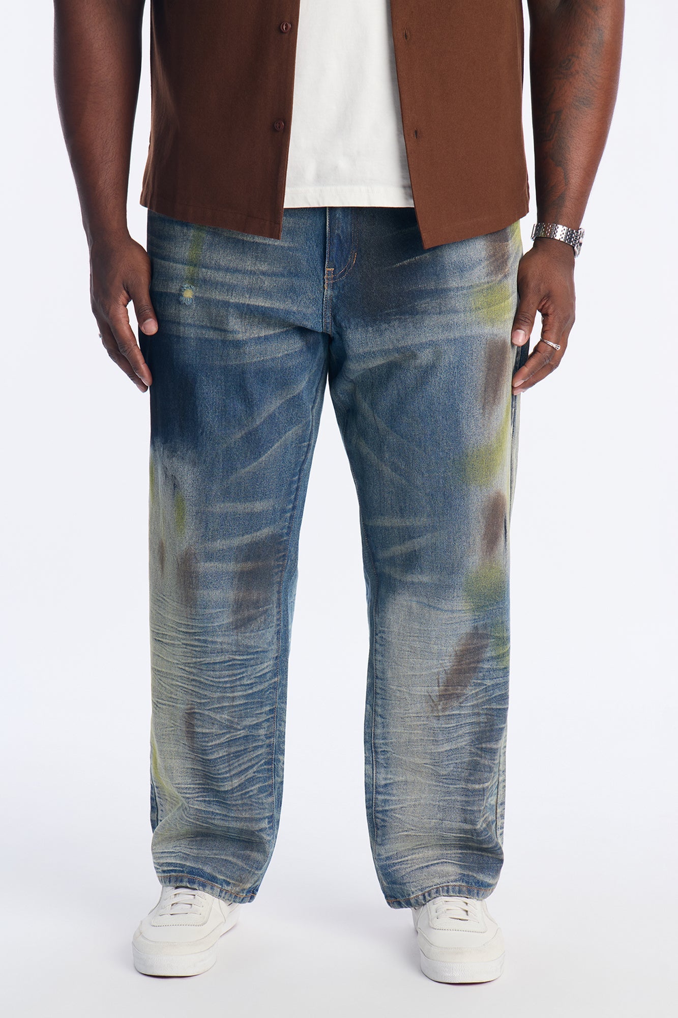 Straight Watercolor Jean - Dark Wash