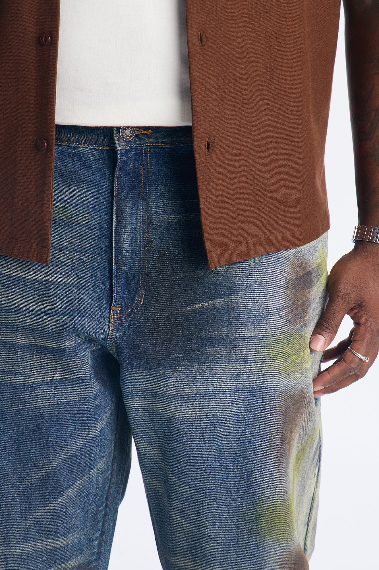 Straight Watercolor Jean - Dark Wash