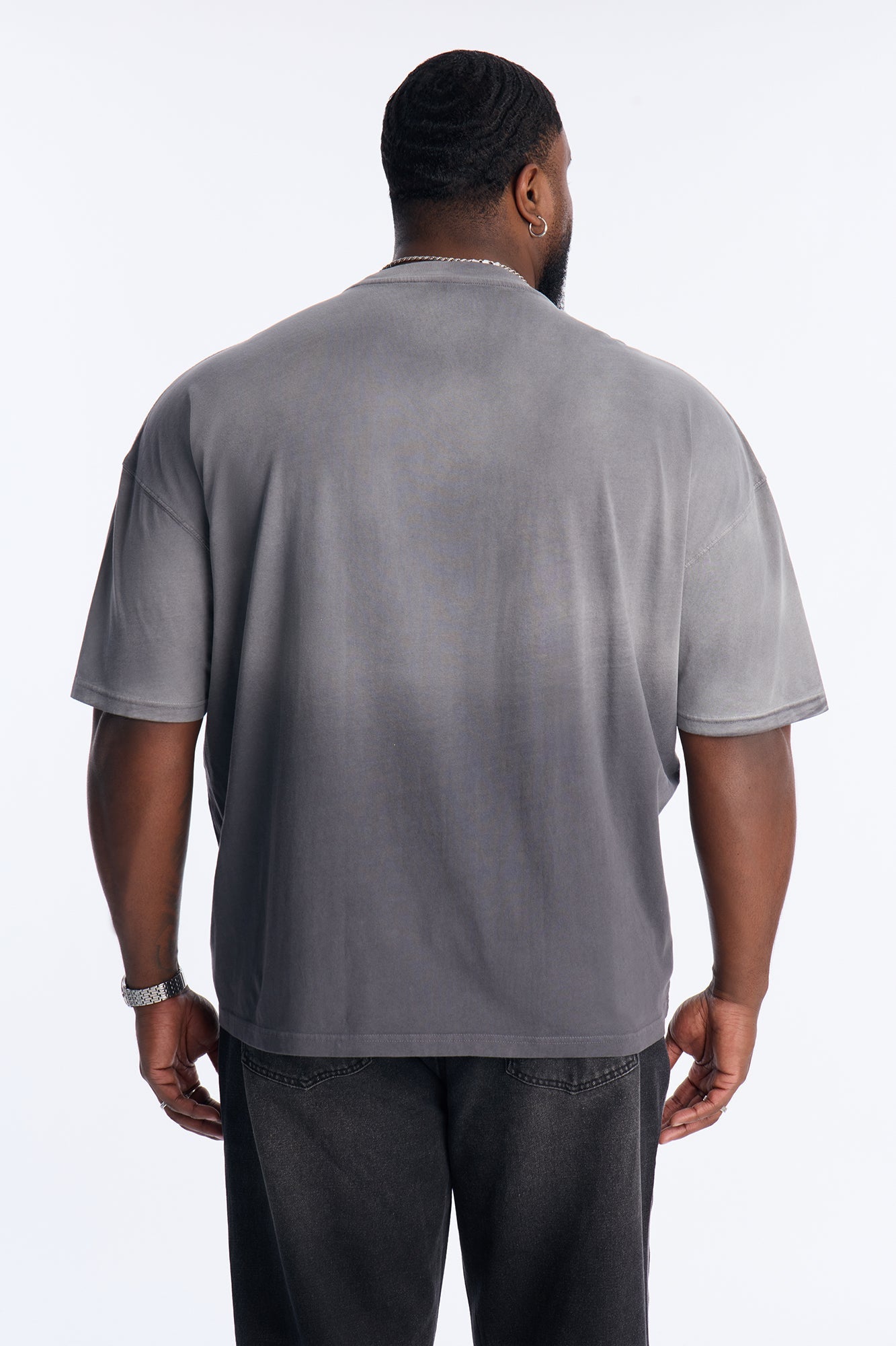 Big Trust Studded Wash Short Sleeve Tee - Black Wash